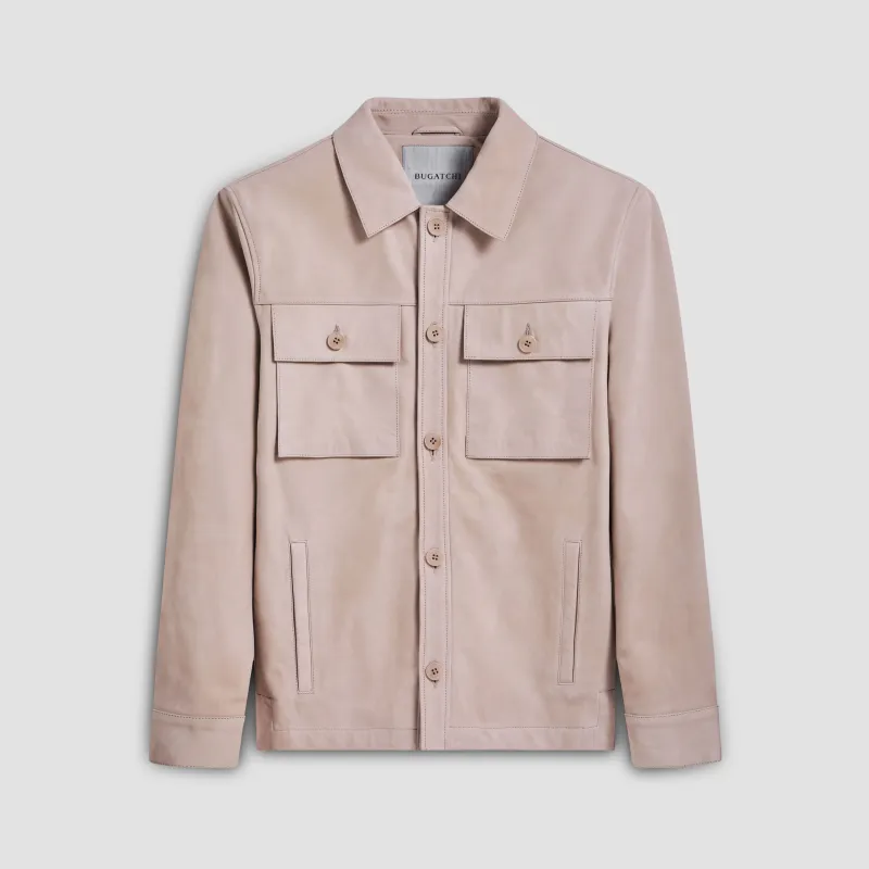 Suede Shirt Jacket made by Bugatchi