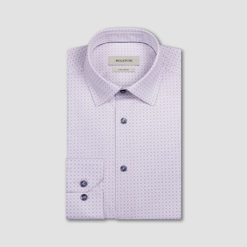 James OoohCotton Geometric Shirt made by Bugatchi