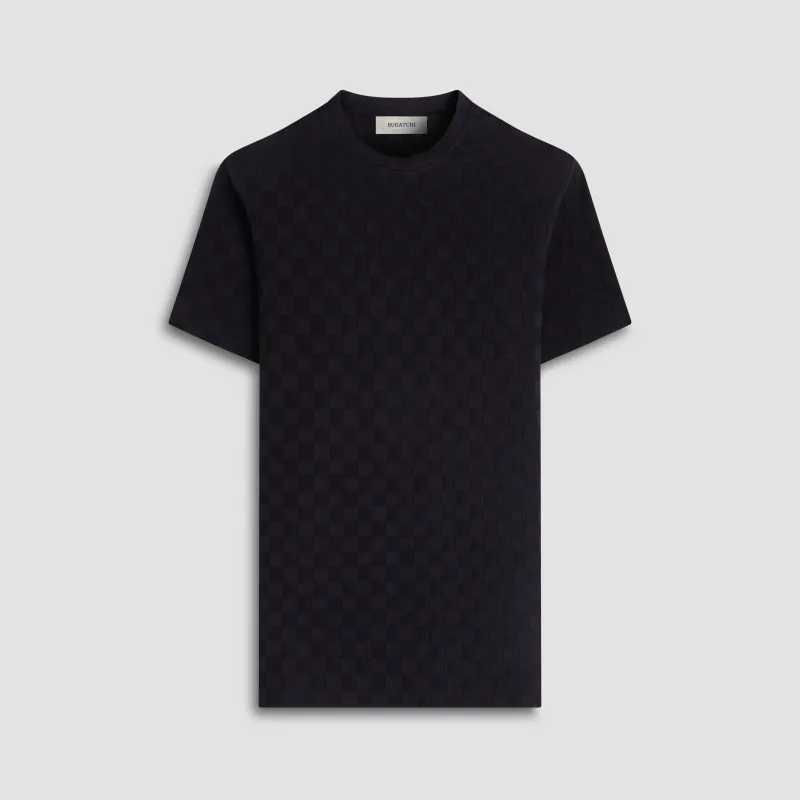 Checkboard Jacquard T-Shirt sold by Bugatchi