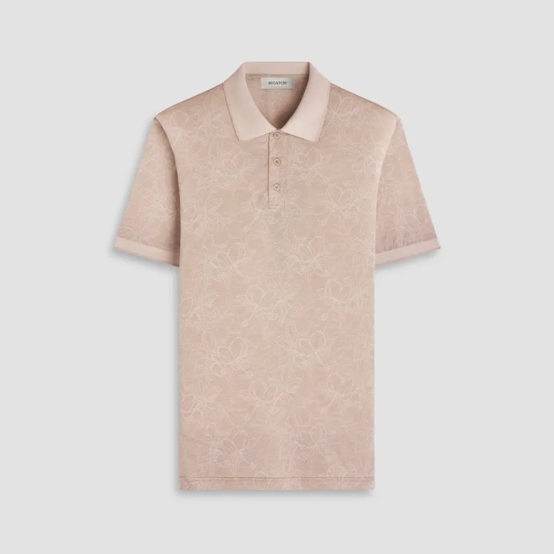 Performance Floral Three-Button Polo made by Bugatchi