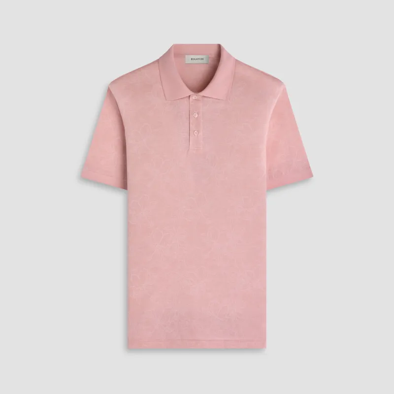 Performance Floral Three-Button Polo sold by Bugatchi