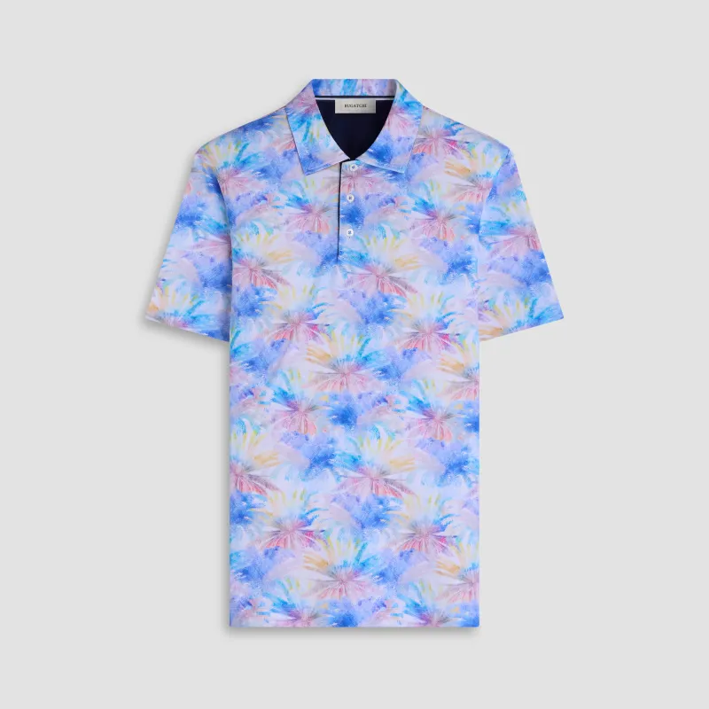 Hendrix Watercolor Burst Polo Shirt sold by Bugatchi