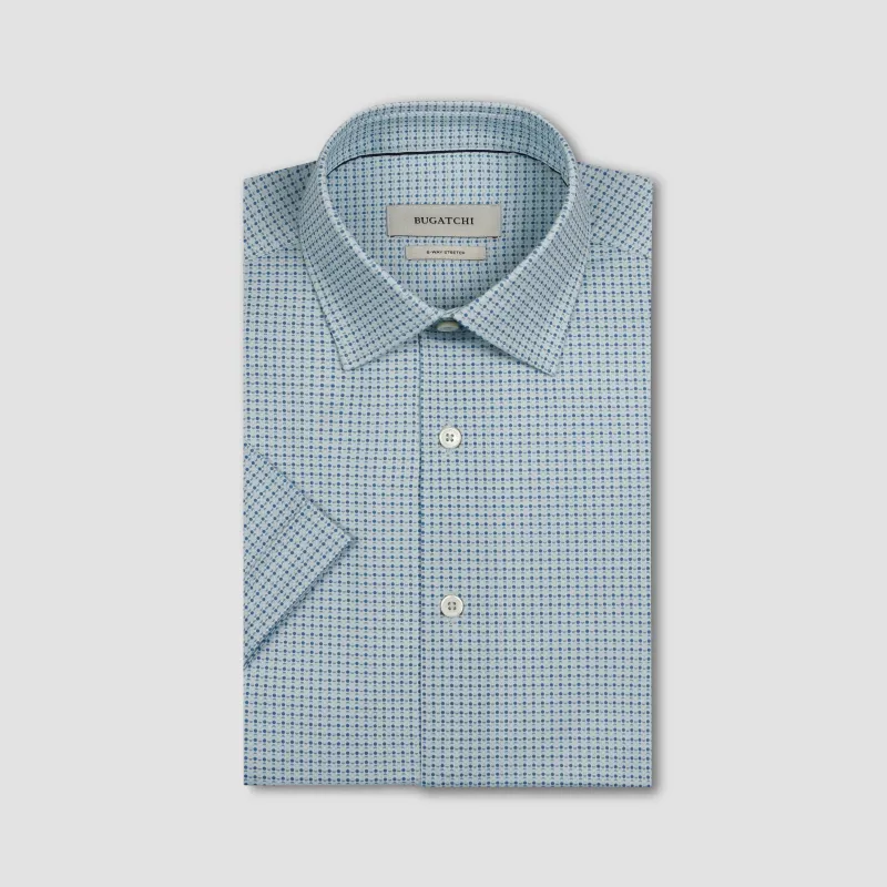 Miles OoohCotton Geometric Short-Sleeve Shirt sold by Bugatchi