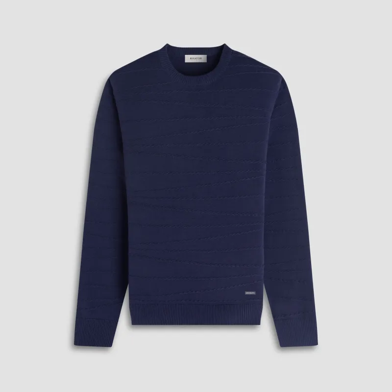 Chain-Link Crewneck Sweater sold by Bugatchi