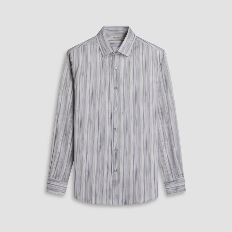Julian Brushstroke Striped Shirt made by Bugatchi