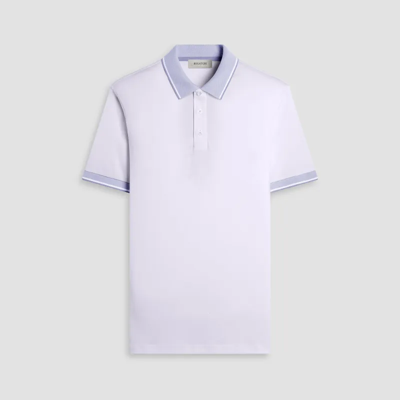 Solid Pima Three-Button Polo sold by Bugatchi