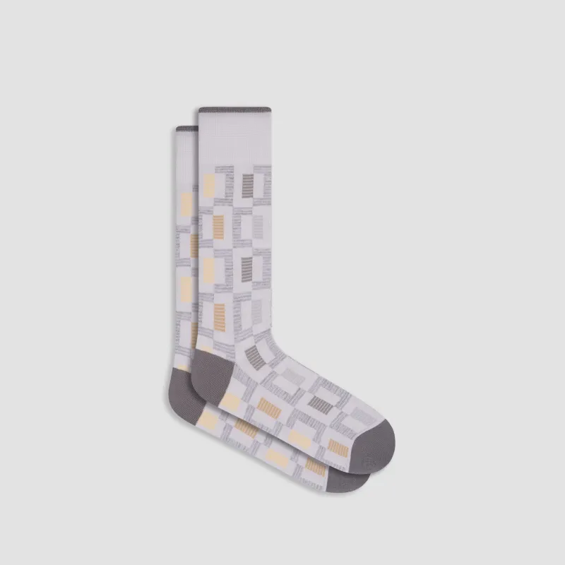 Geometric Mid-Calf Socks made by Bugatchi