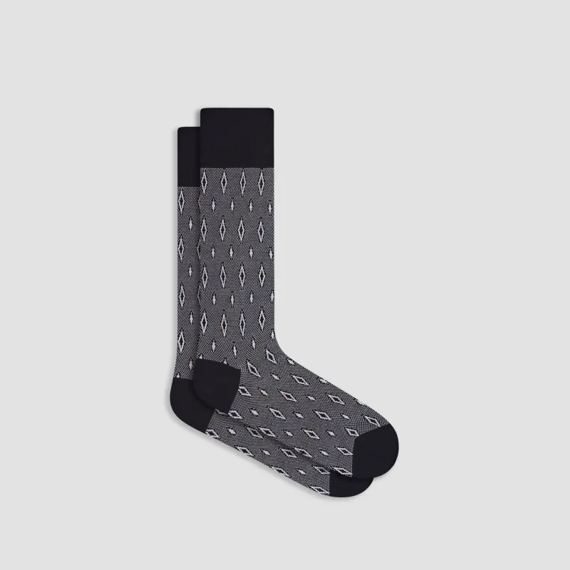 Diamond Mid-Calf Socks sold by Bugatchi