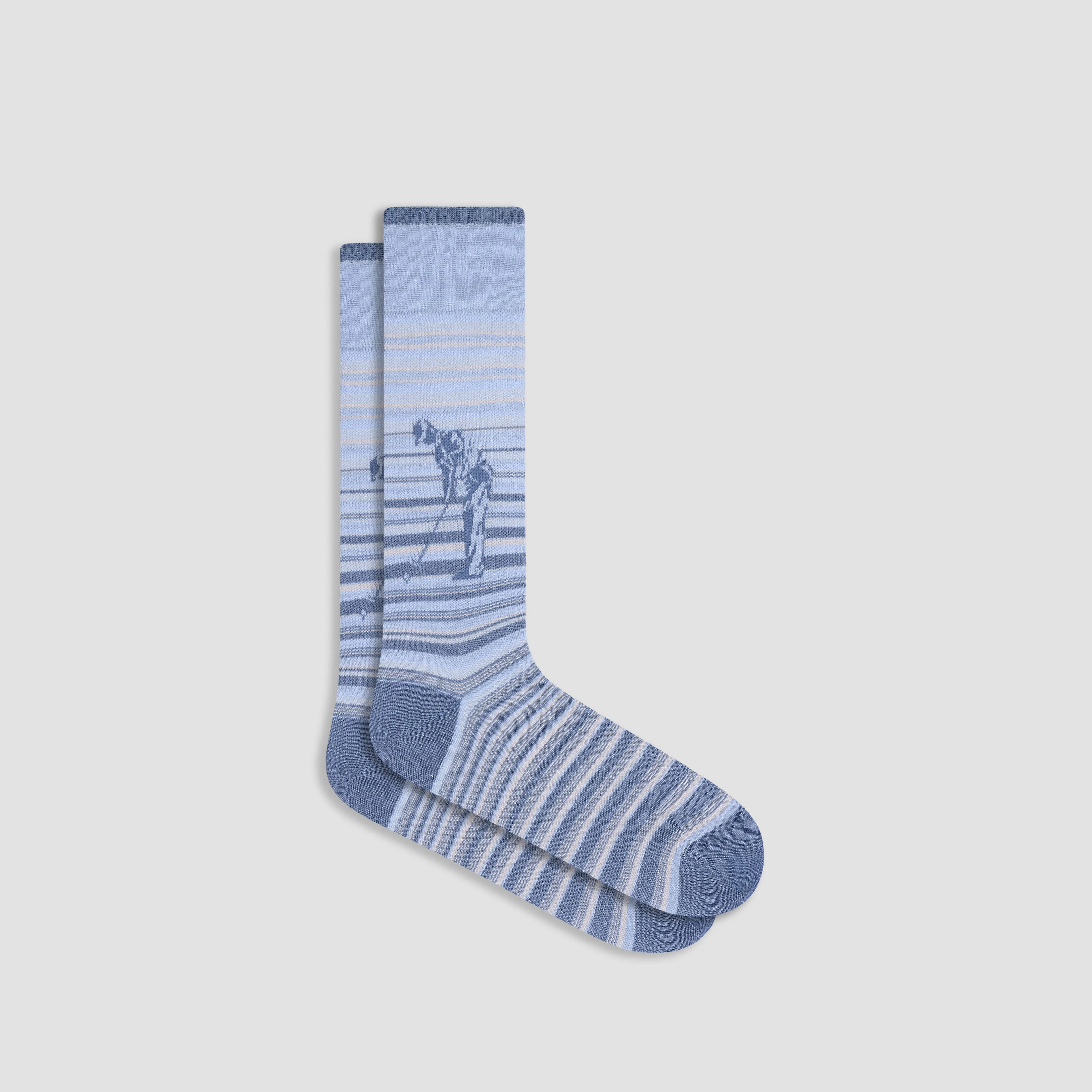 Golfer Striped Mid-Calf Socks sold by Bugatchi
