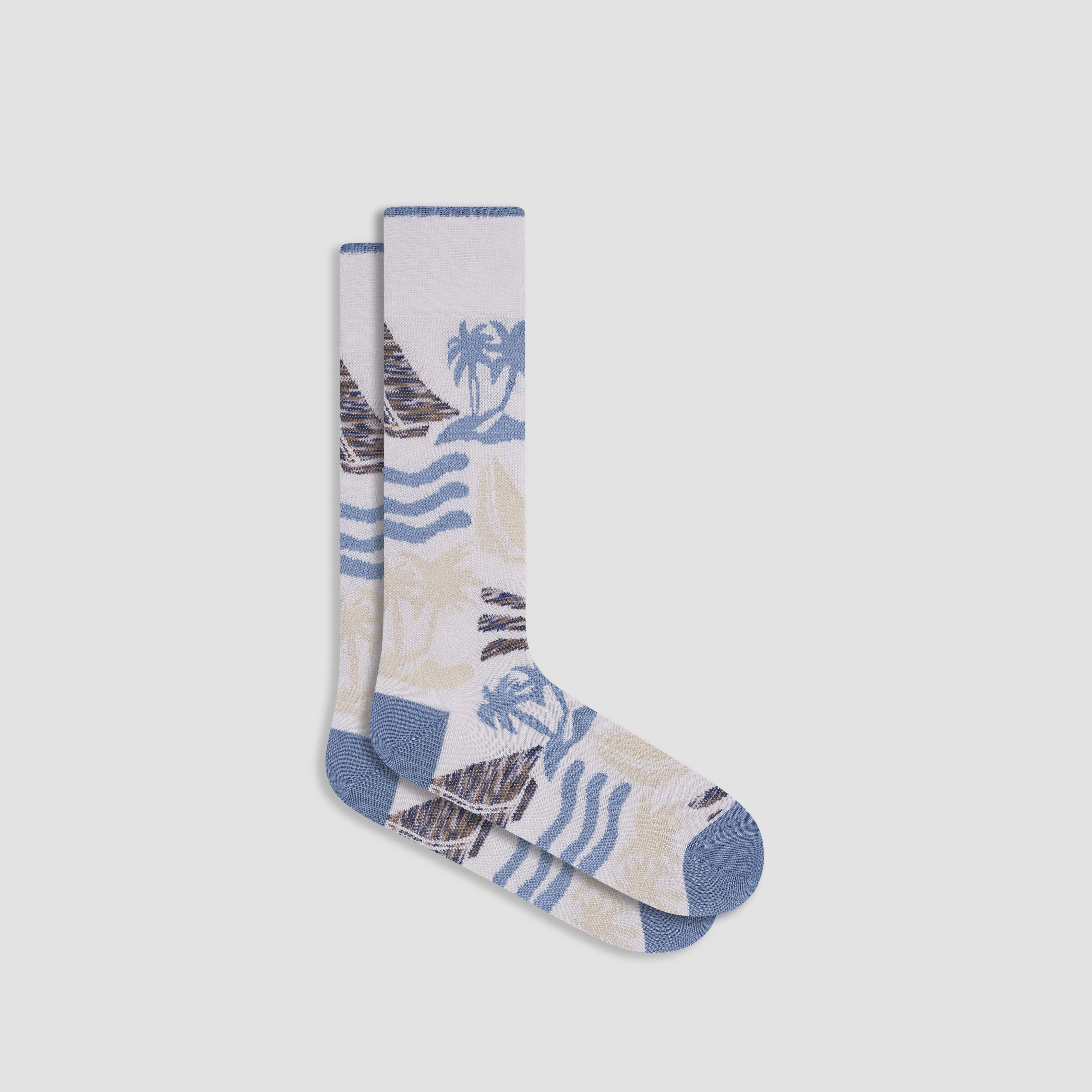 Tropical Scene Mid-Calf Socks sold by Bugatchi