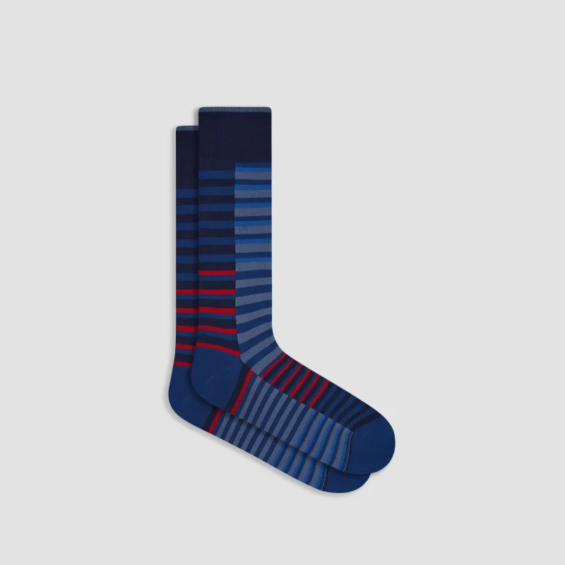 Striped Mid-Calf Socks sold by Bugatchi