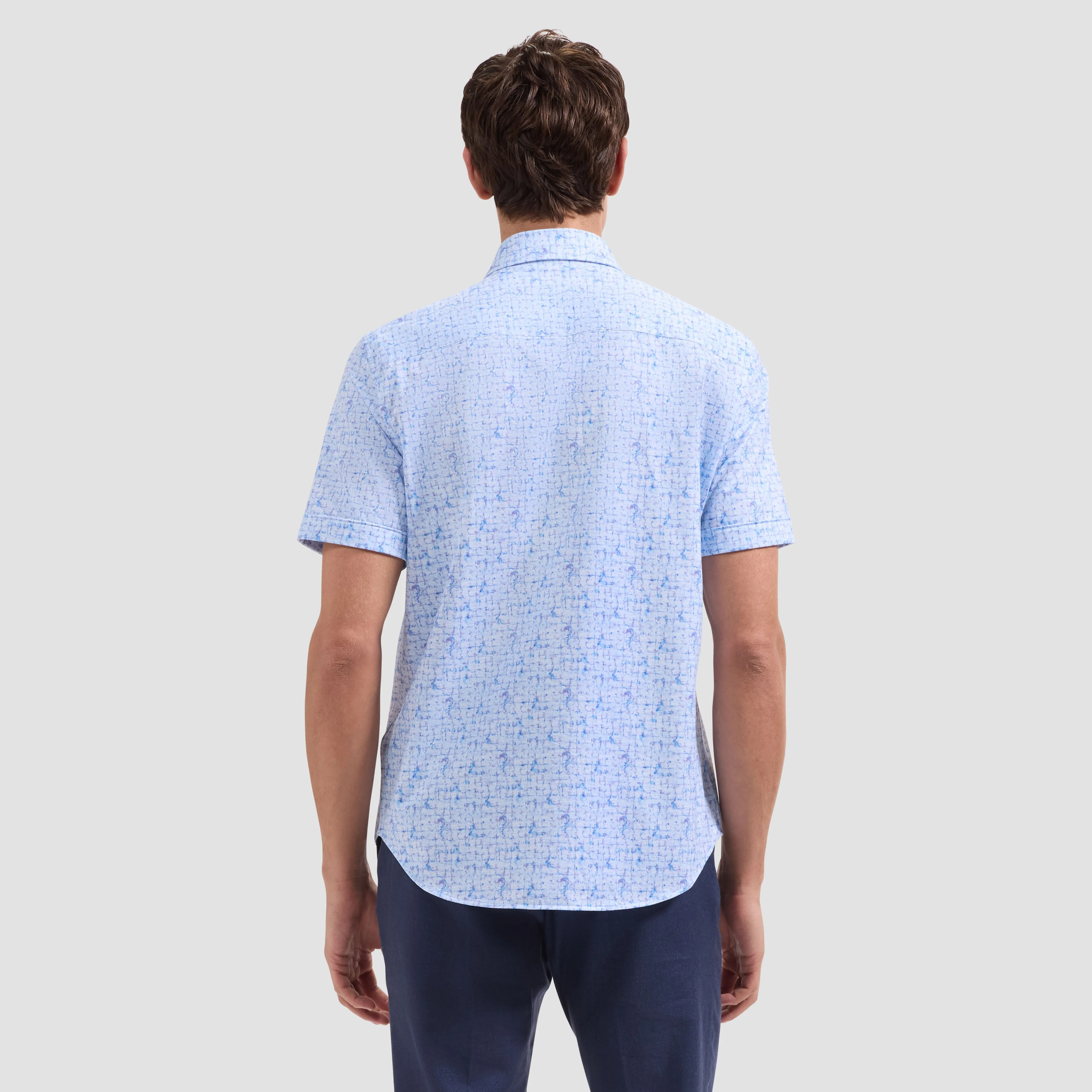 Miles OoohCotton Abstract Watercolor Short-Sleeve Shirt sold by Bugatchi product image thumbnail 3