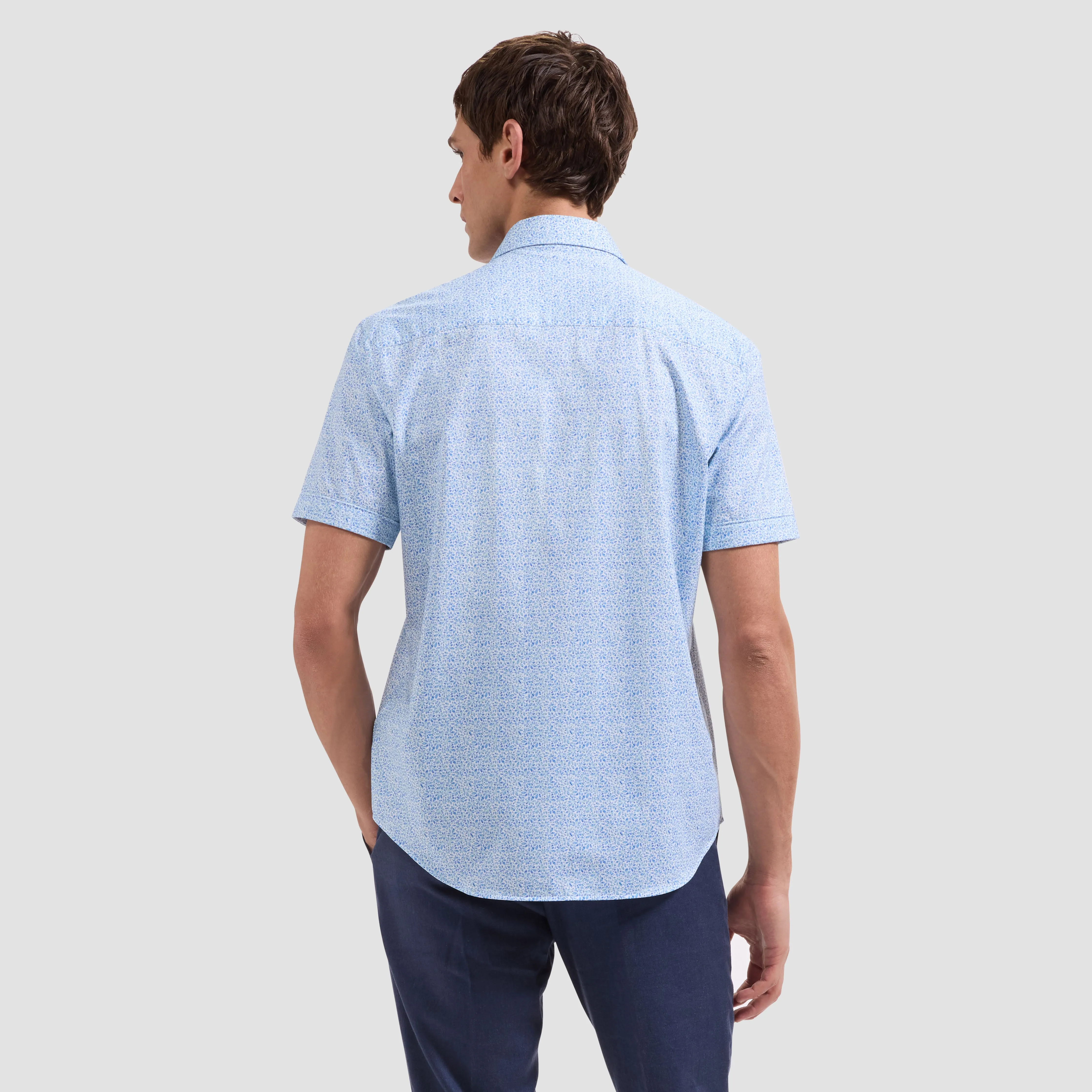 Miles OoohCotton Abstract Floral Short-Sleeve Shirt sold by Bugatchi product image thumbnail 3