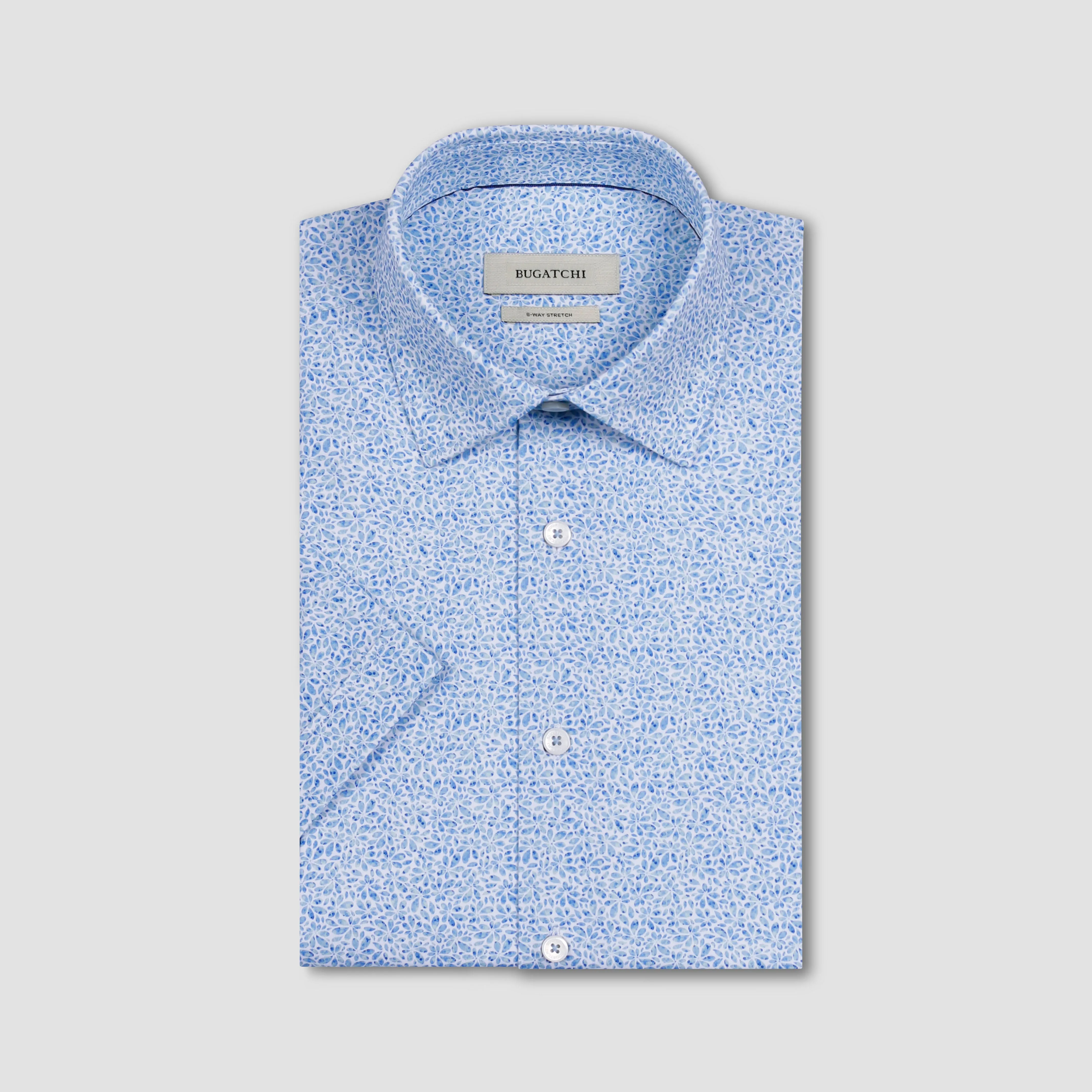 Miles OoohCotton Abstract Floral Short-Sleeve Shirt sold by Bugatchi