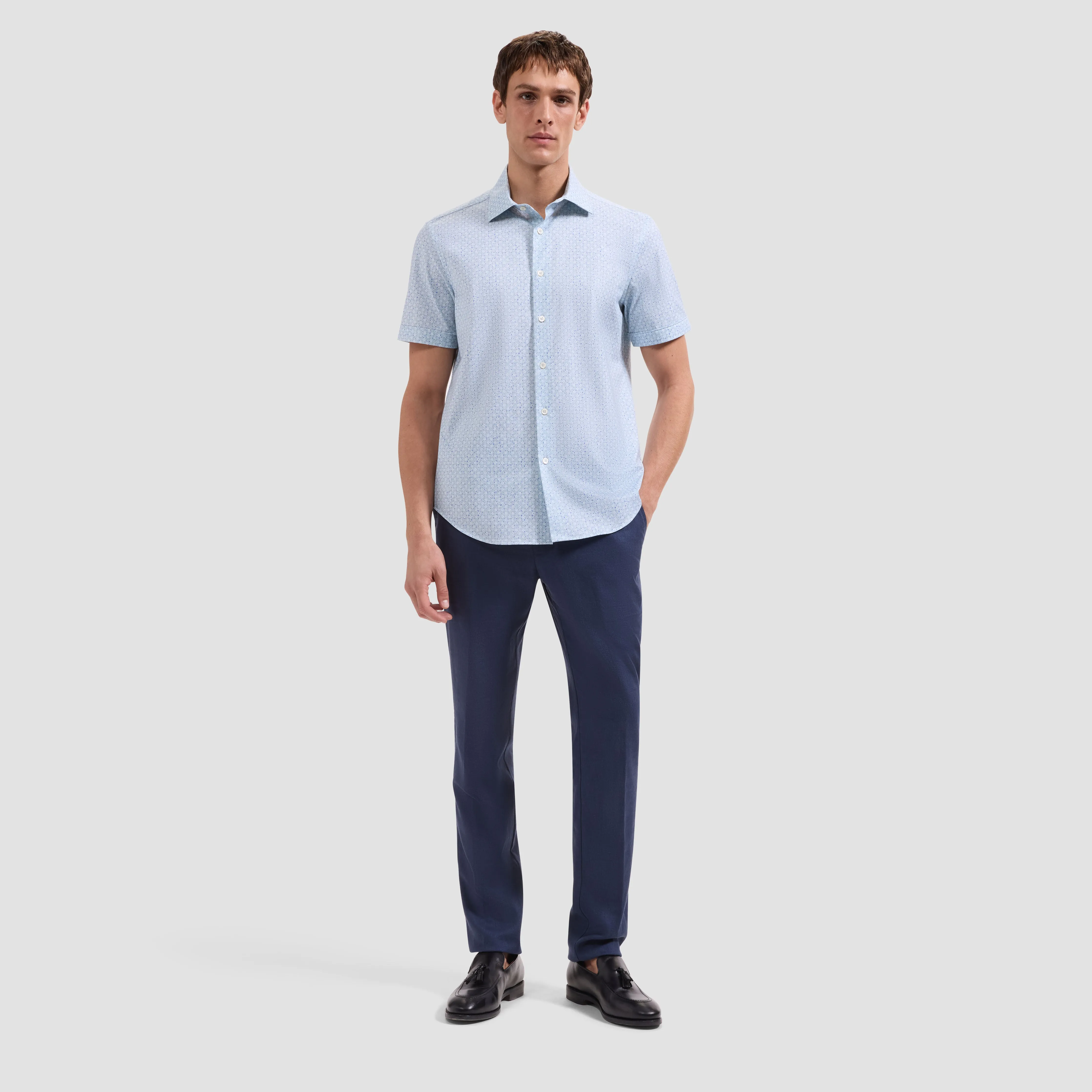 Miles OoohCotton Floral Short-Sleeve Shirt sold by Bugatchi product image thumbnail 4
