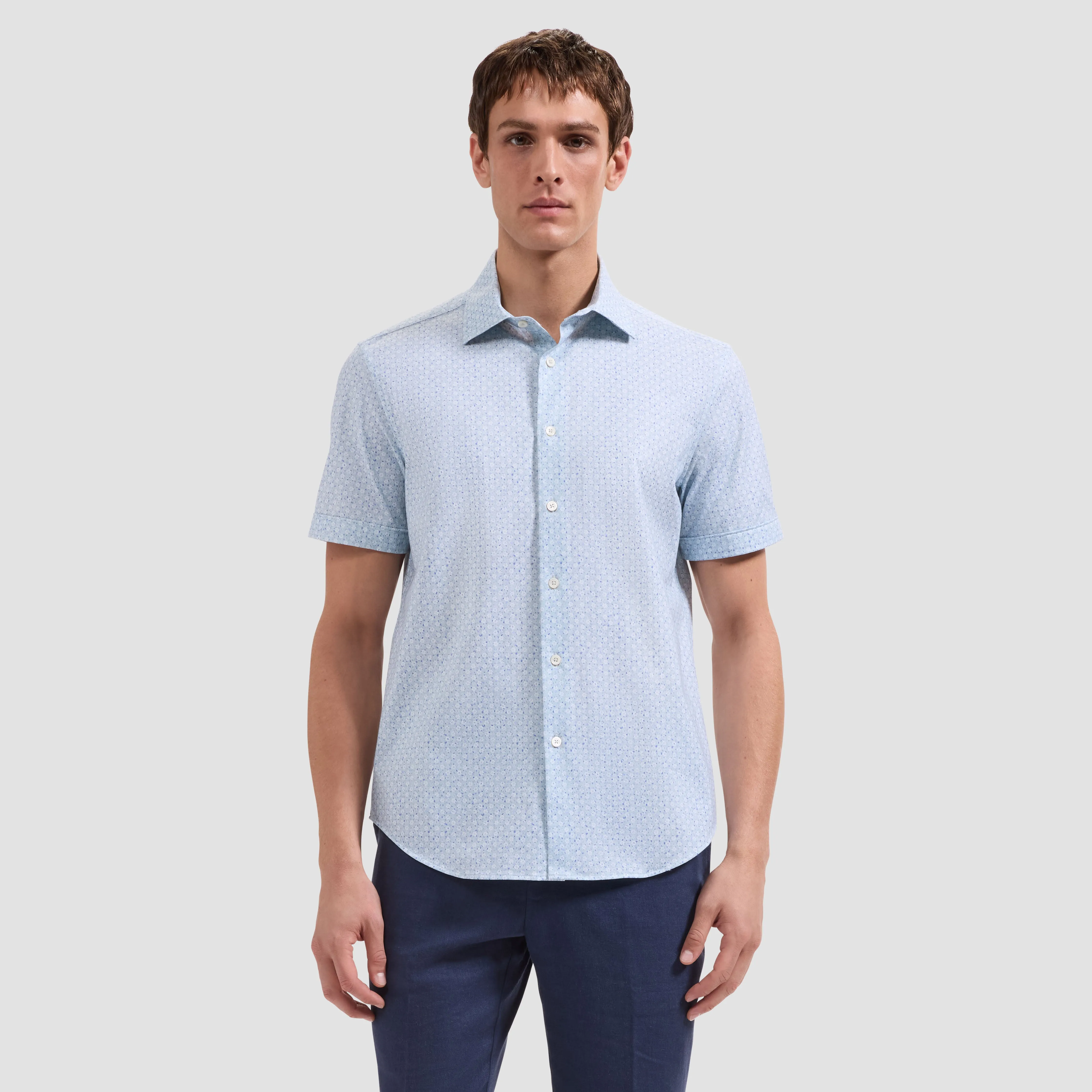 Miles OoohCotton Floral Short-Sleeve Shirt sold by Bugatchi product image thumbnail 2