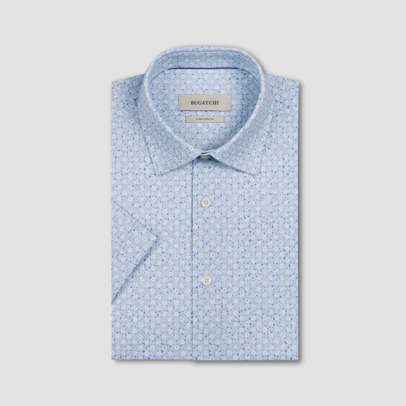 Miles OoohCotton Floral Short-Sleeve Shirt made by Bugatchi