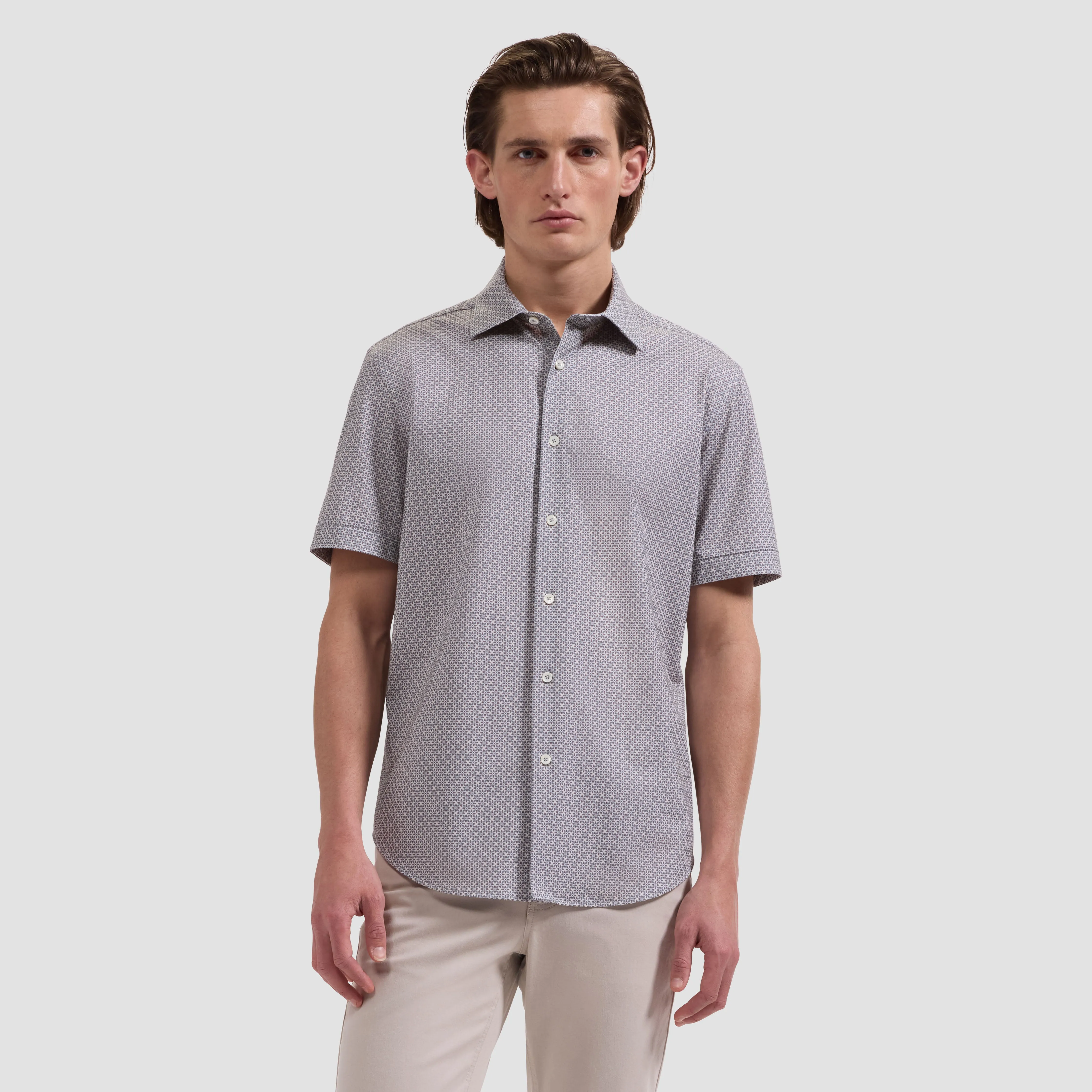 Miles OoohCotton Mosaic Short-Sleeve Shirt sold by Bugatchi product image thumbnail 2
