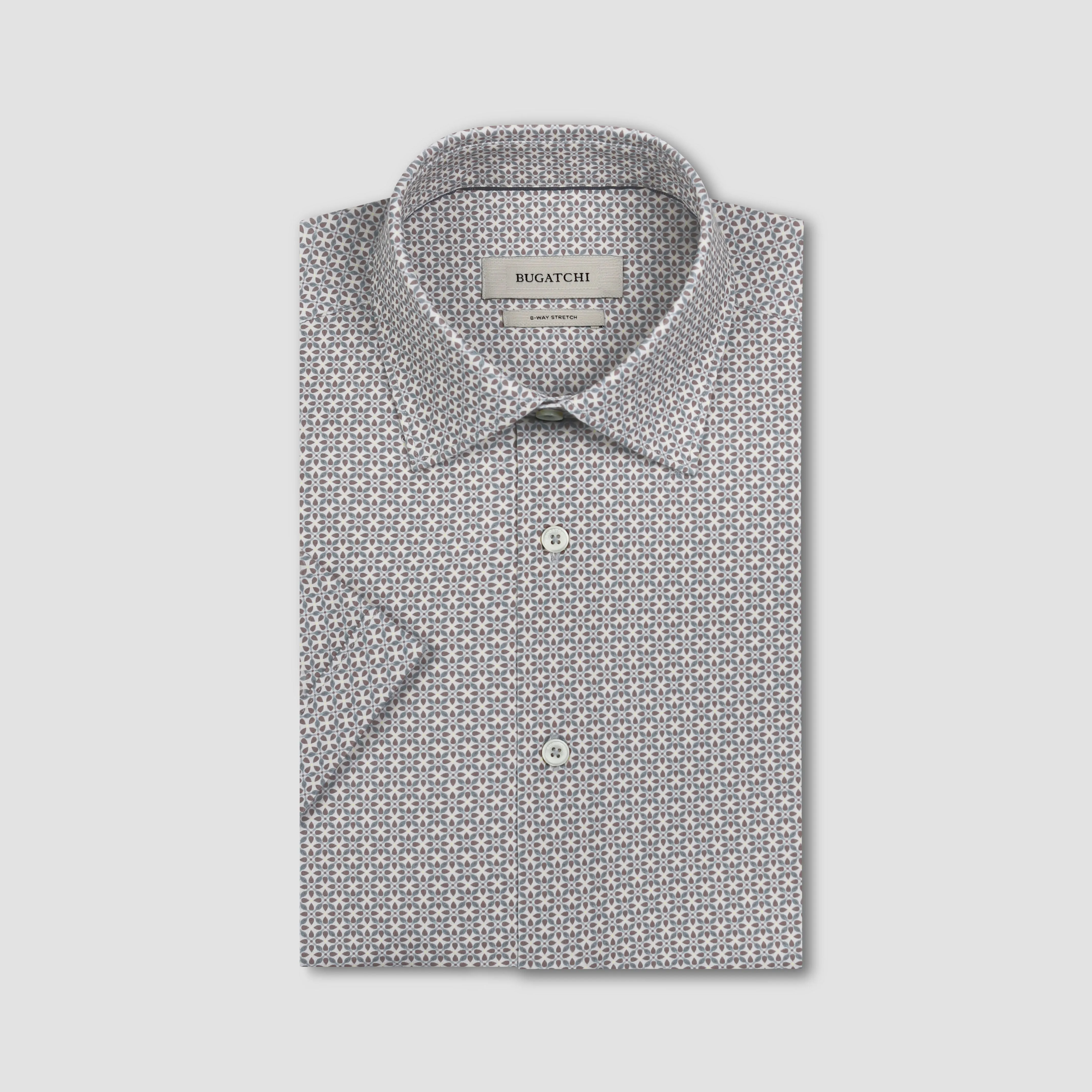Miles OoohCotton Mosaic Short-Sleeve Shirt sold by Bugatchi