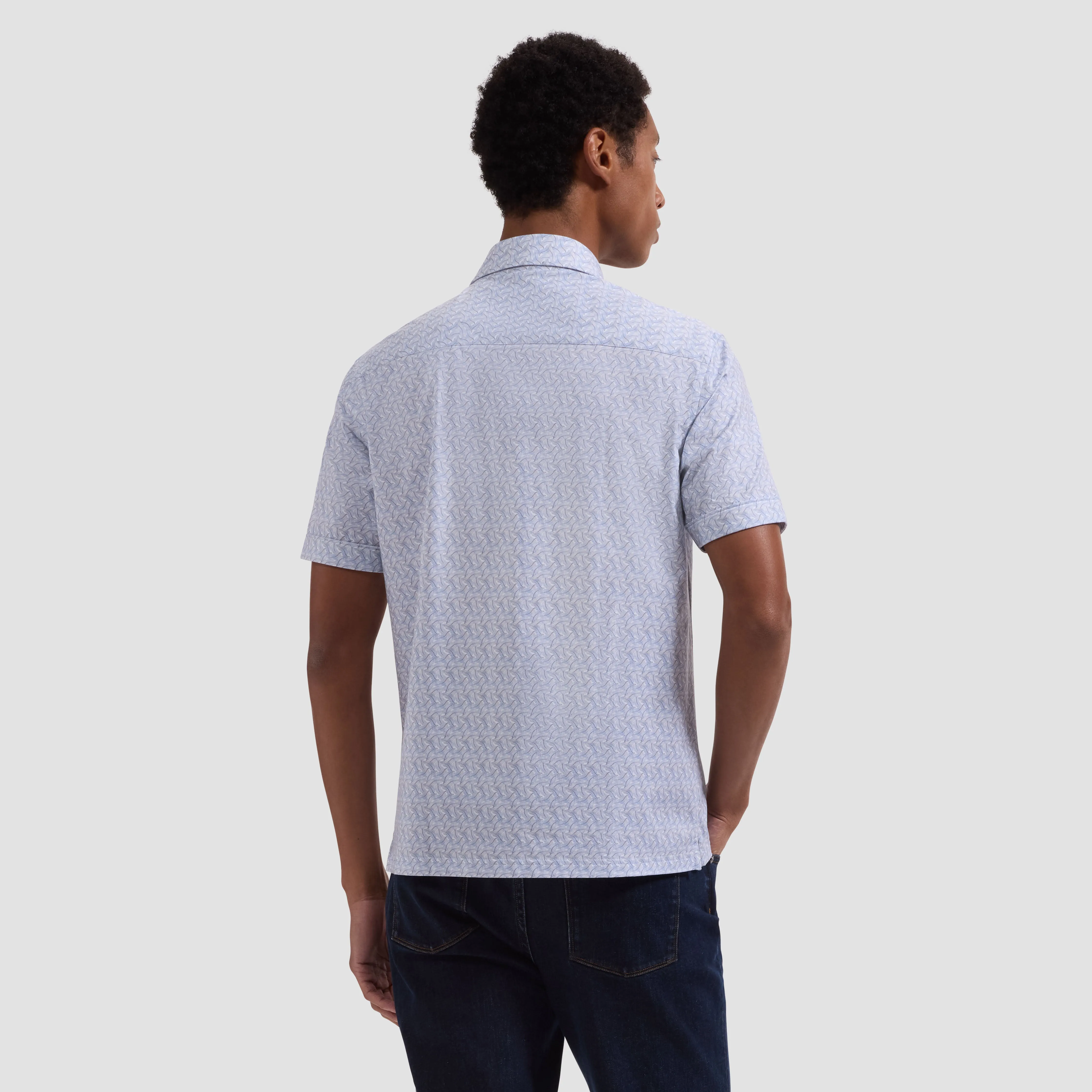 Milo OoohCotton Leaf Print Short-Sleeve Shirt sold by Bugatchi product image thumbnail 3