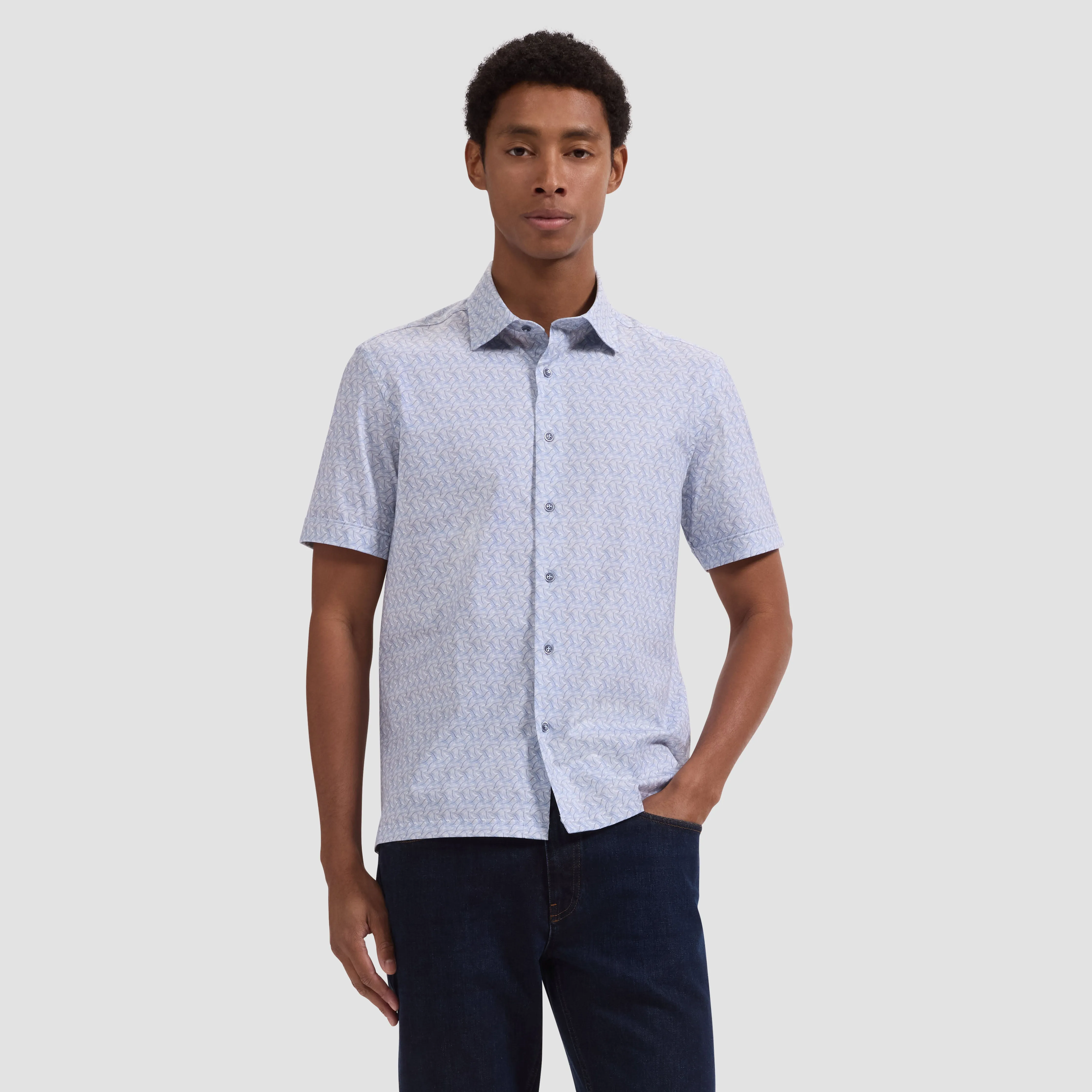 Milo OoohCotton Leaf Print Short-Sleeve Shirt sold by Bugatchi product image thumbnail 2