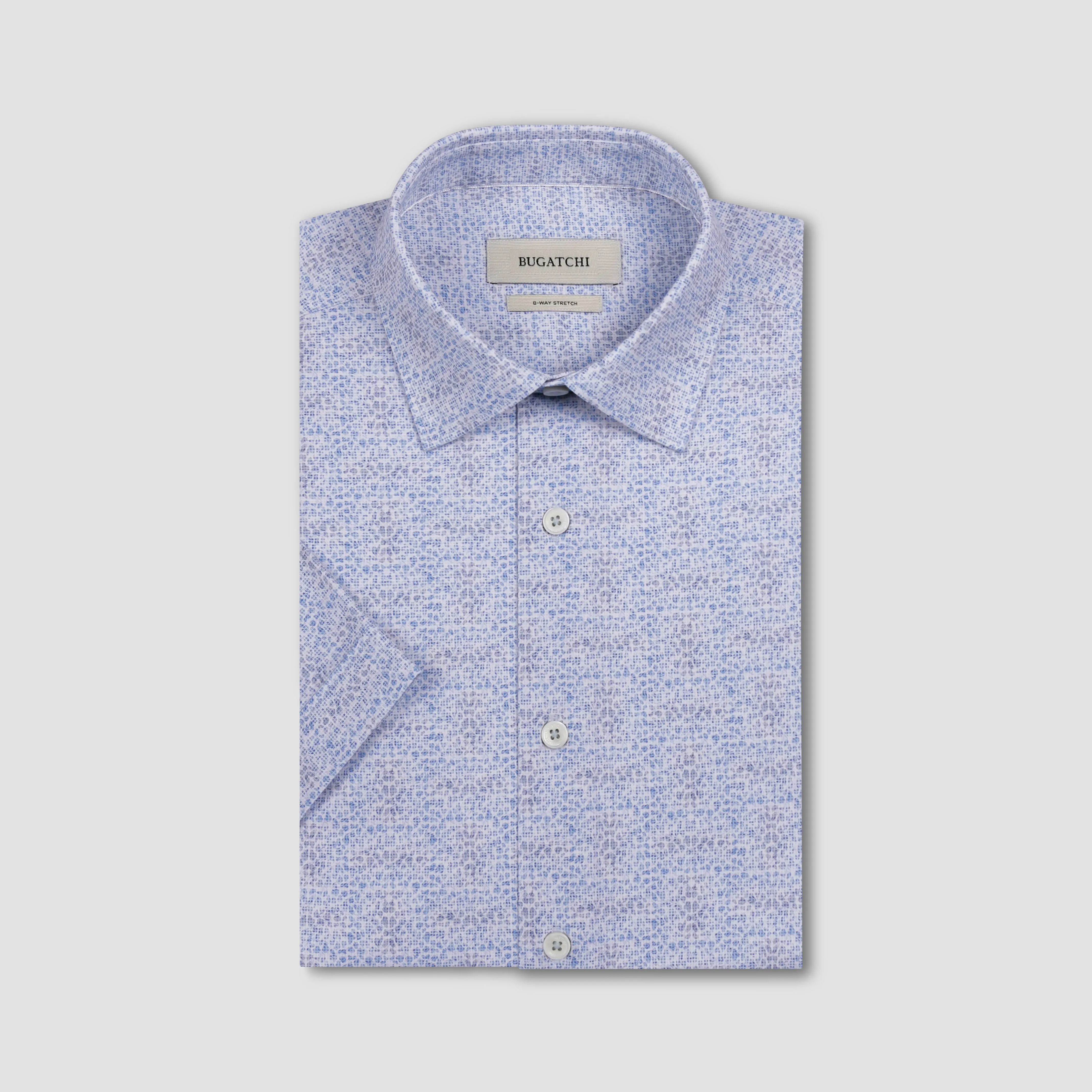 Miles OoohCotton Mini Abstract Short-Sleeve Shirt sold by Bugatchi