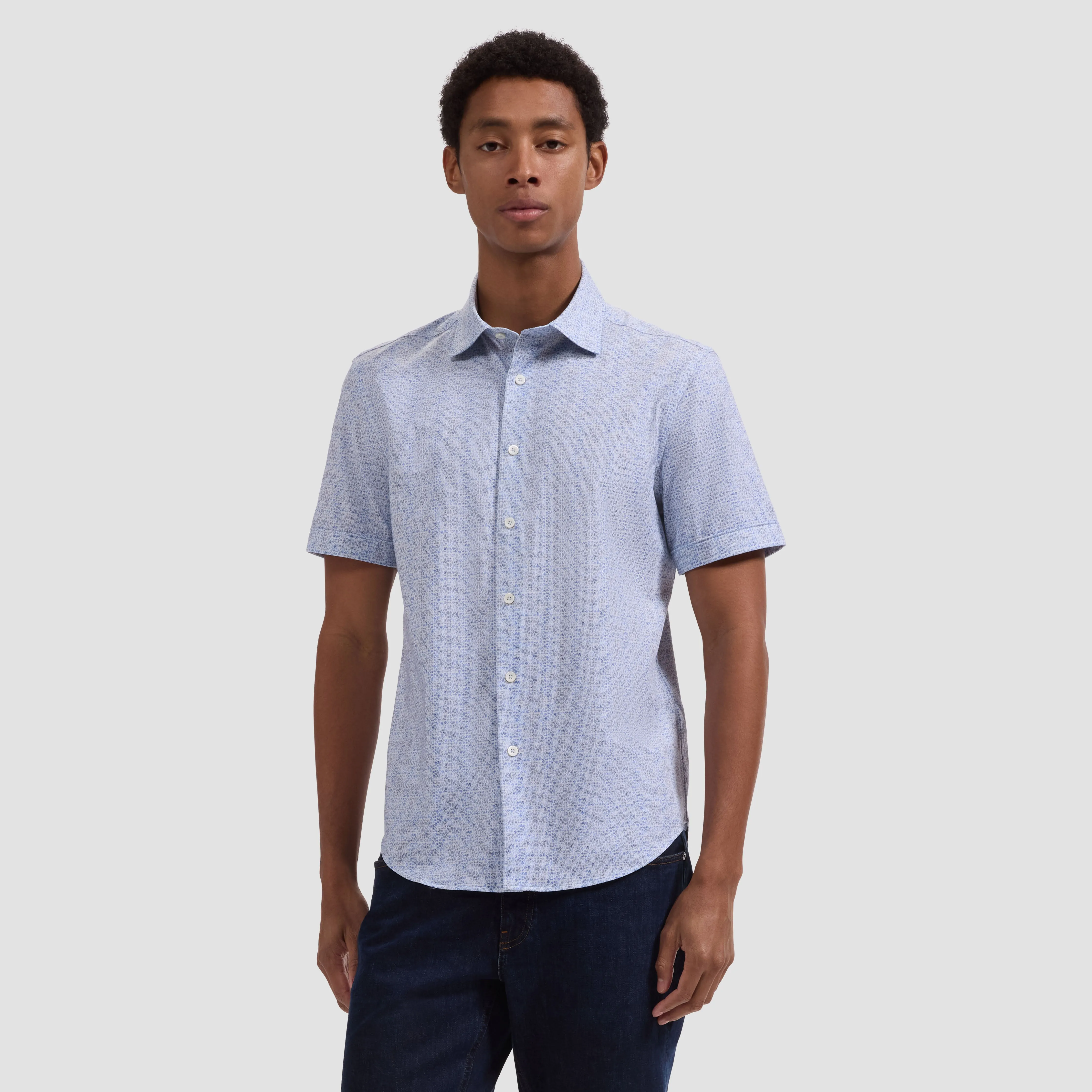 Miles OoohCotton Mini Abstract Short-Sleeve Shirt sold by Bugatchi product image thumbnail 2