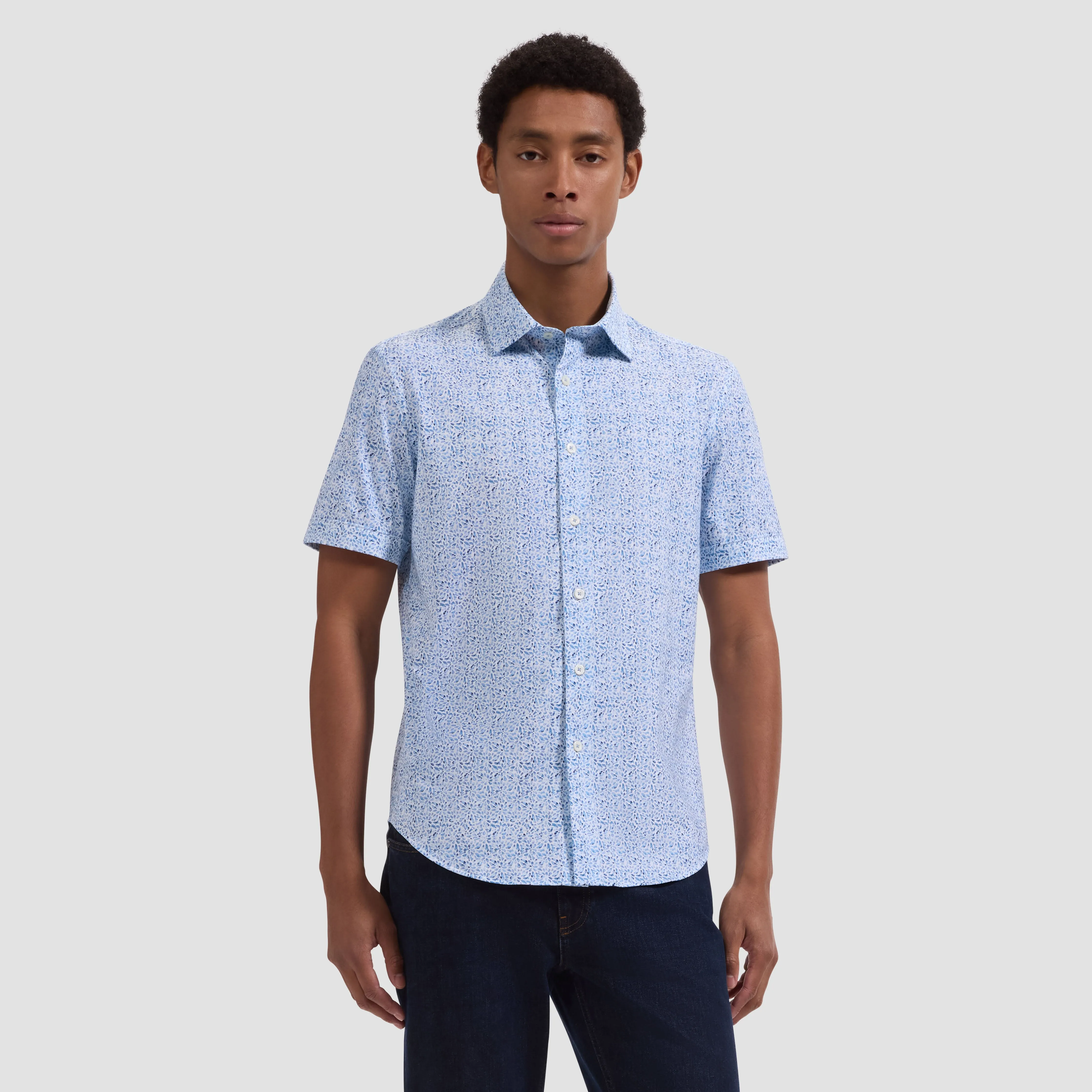 Miles OoohCotton Floral Short-Sleeve Shirt sold by Bugatchi product image thumbnail 2
