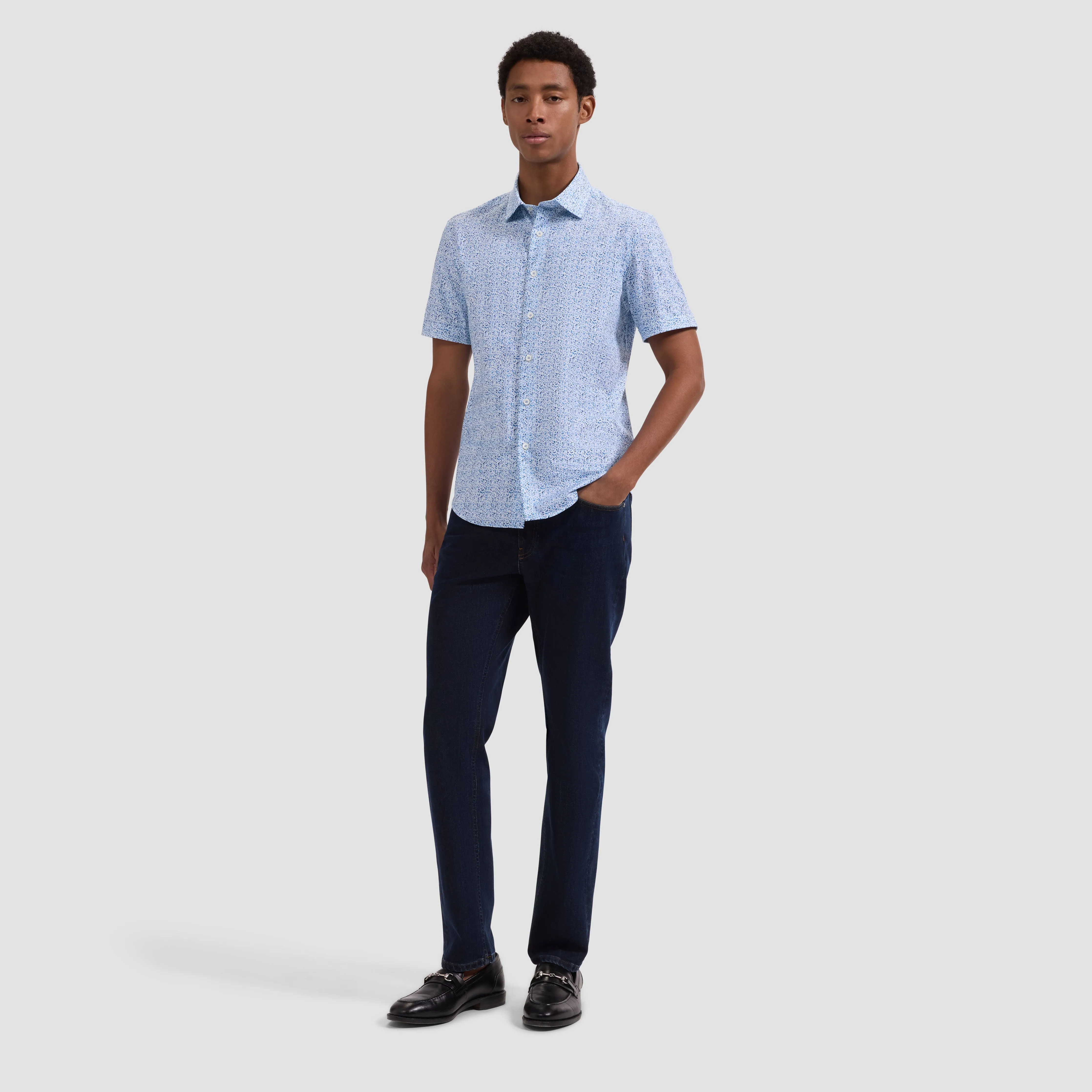 Miles OoohCotton Floral Short-Sleeve Shirt sold by Bugatchi product image thumbnail 4