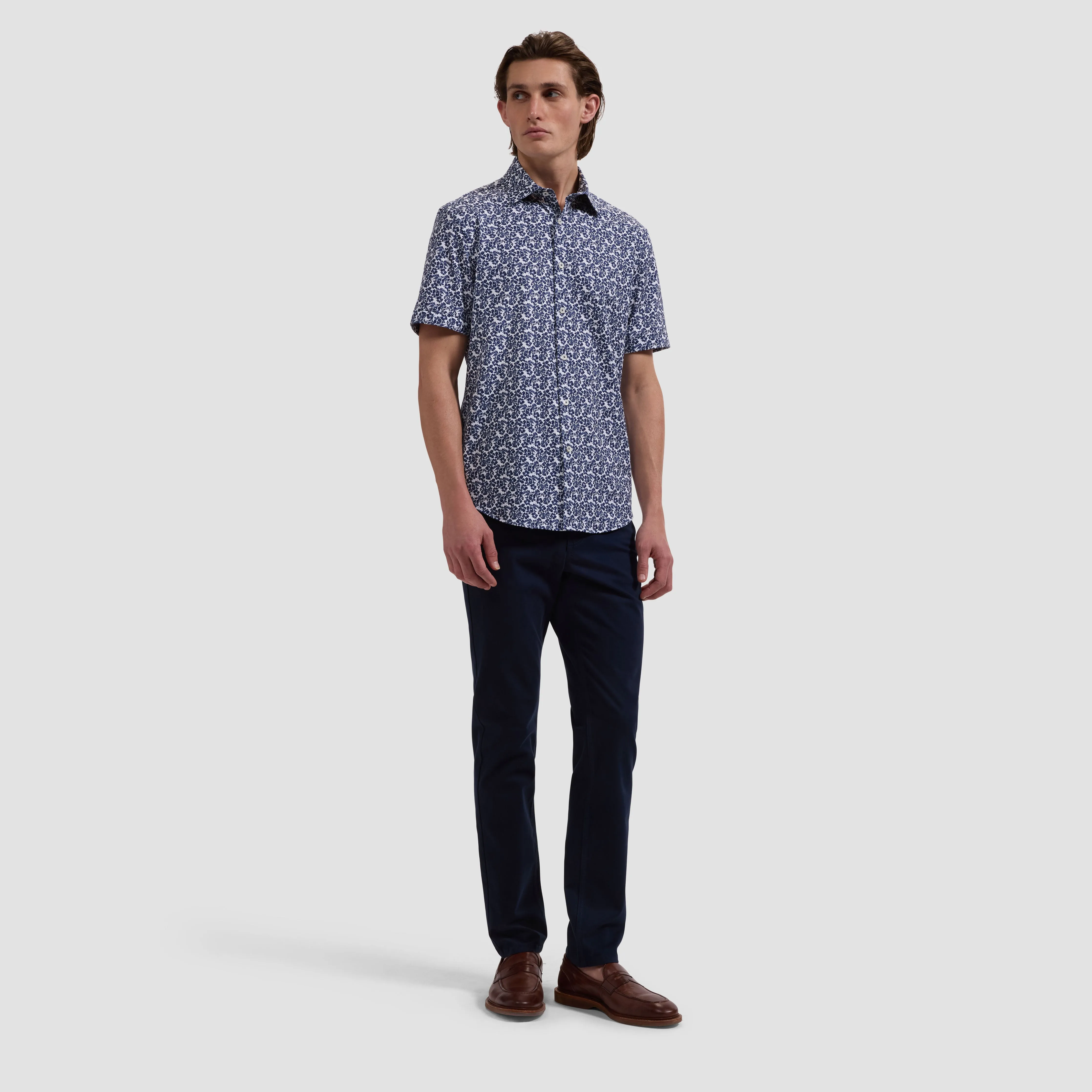 Miles OoohCotton Floral Short-Sleeve Shirt sold by Bugatchi product image thumbnail 4