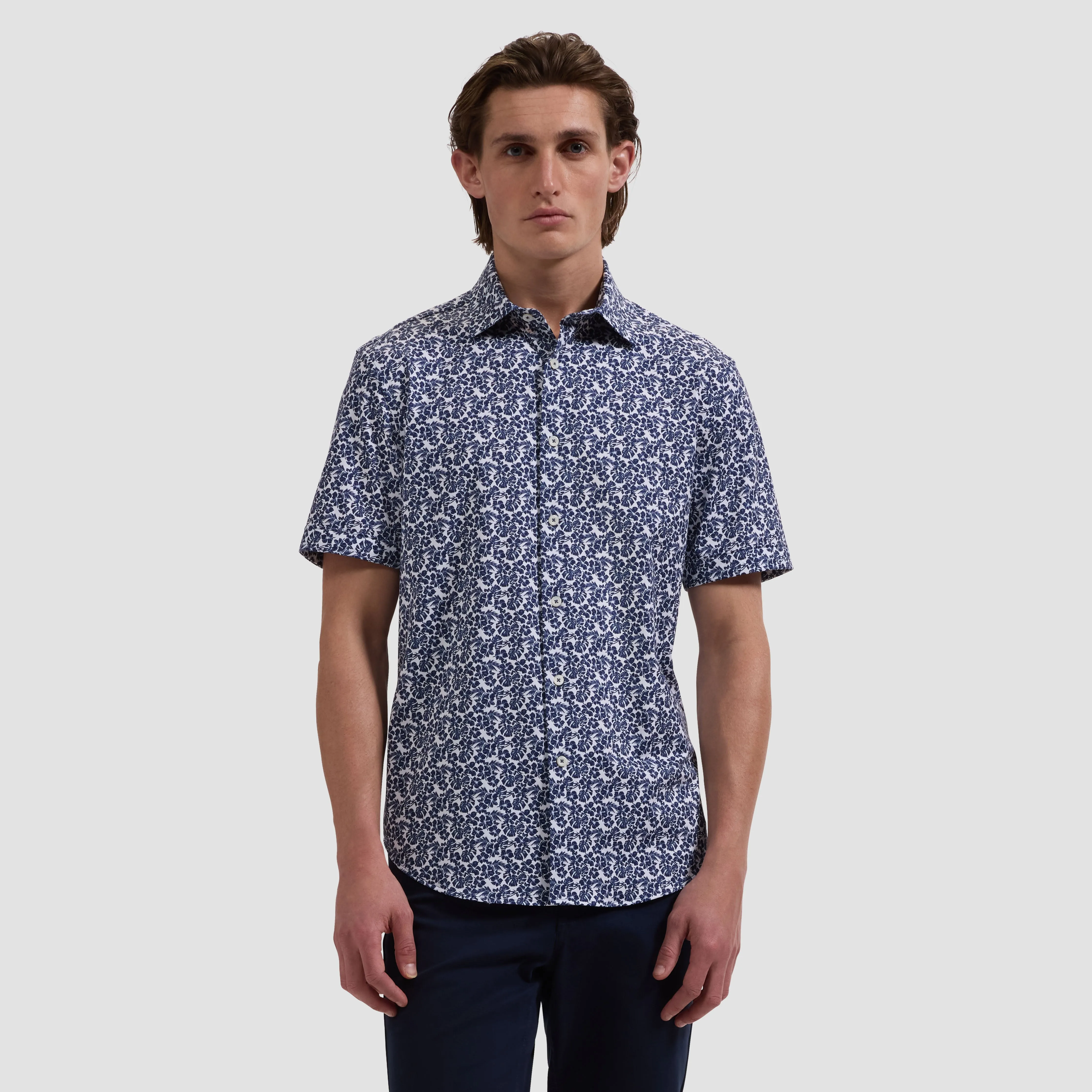 Miles OoohCotton Floral Short-Sleeve Shirt sold by Bugatchi product image thumbnail 2