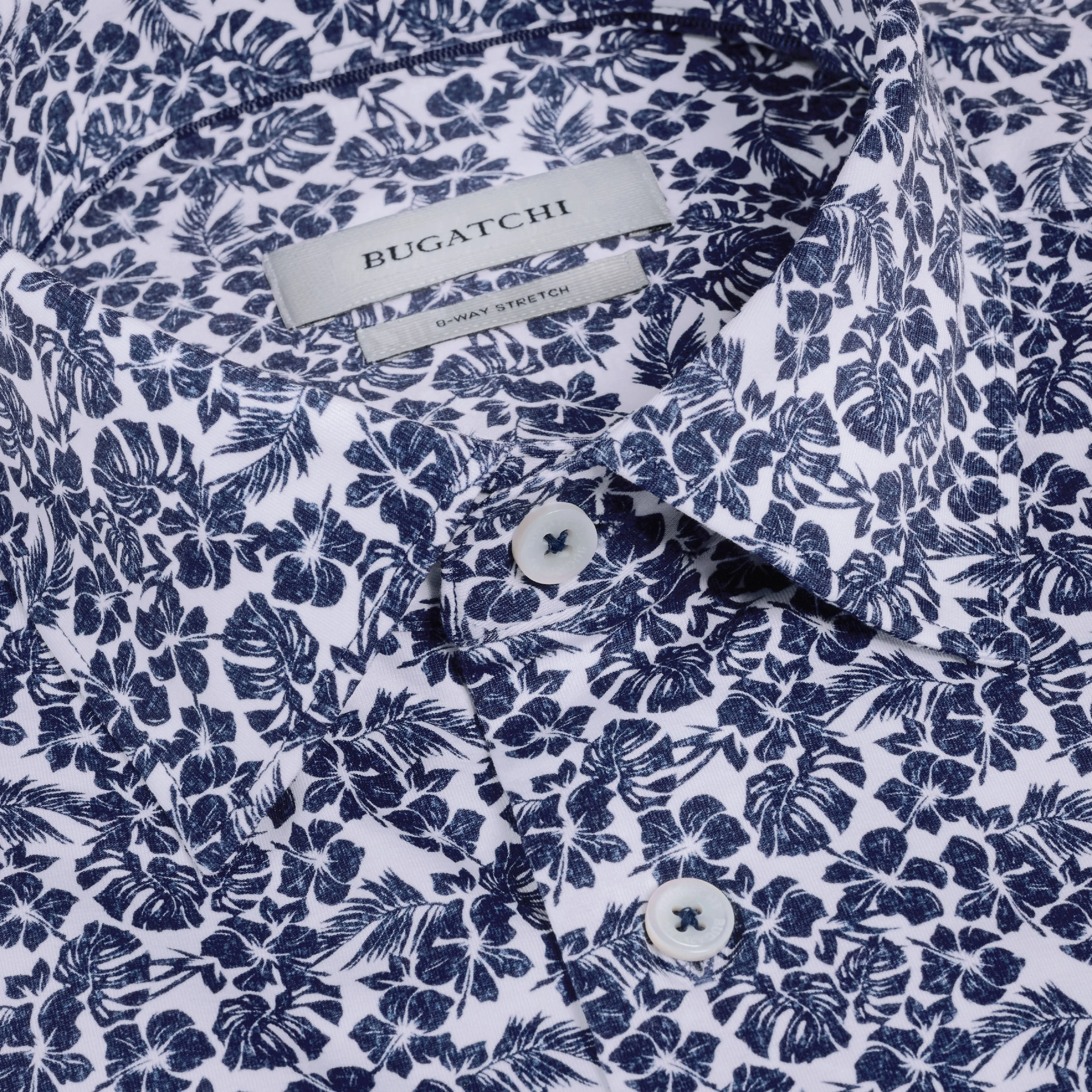 Miles OoohCotton Floral Short-Sleeve Shirt sold by Bugatchi product image thumbnail 5