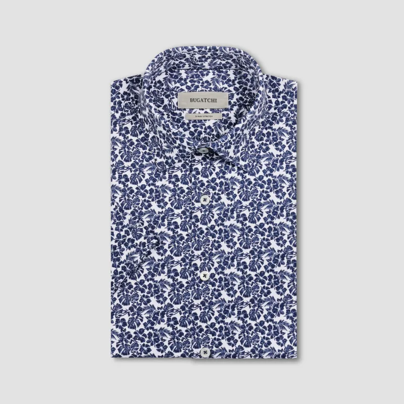 Miles OoohCotton Floral Short-Sleeve Shirt made by Bugatchi