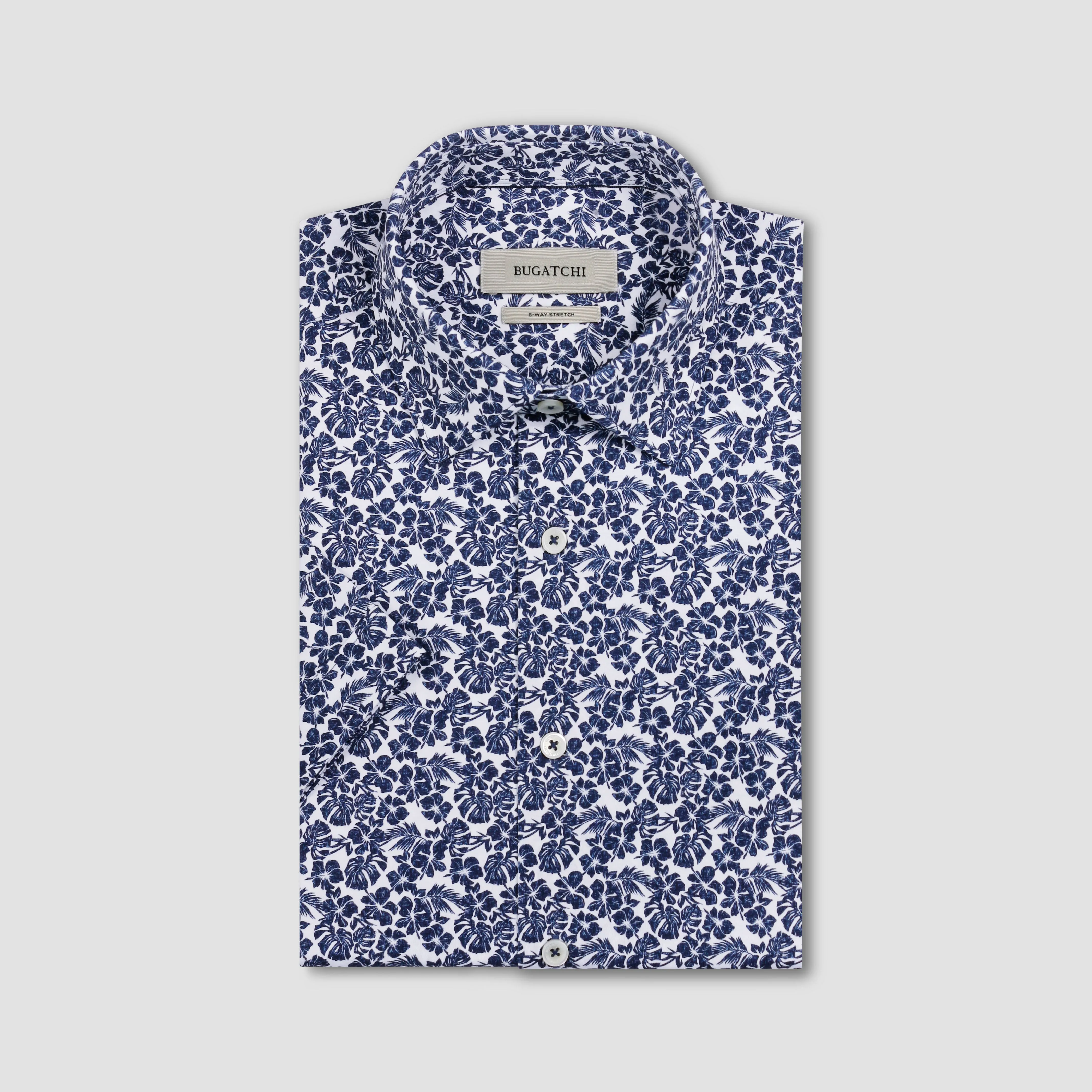 Miles OoohCotton Floral Short-Sleeve Shirt sold by Bugatchi