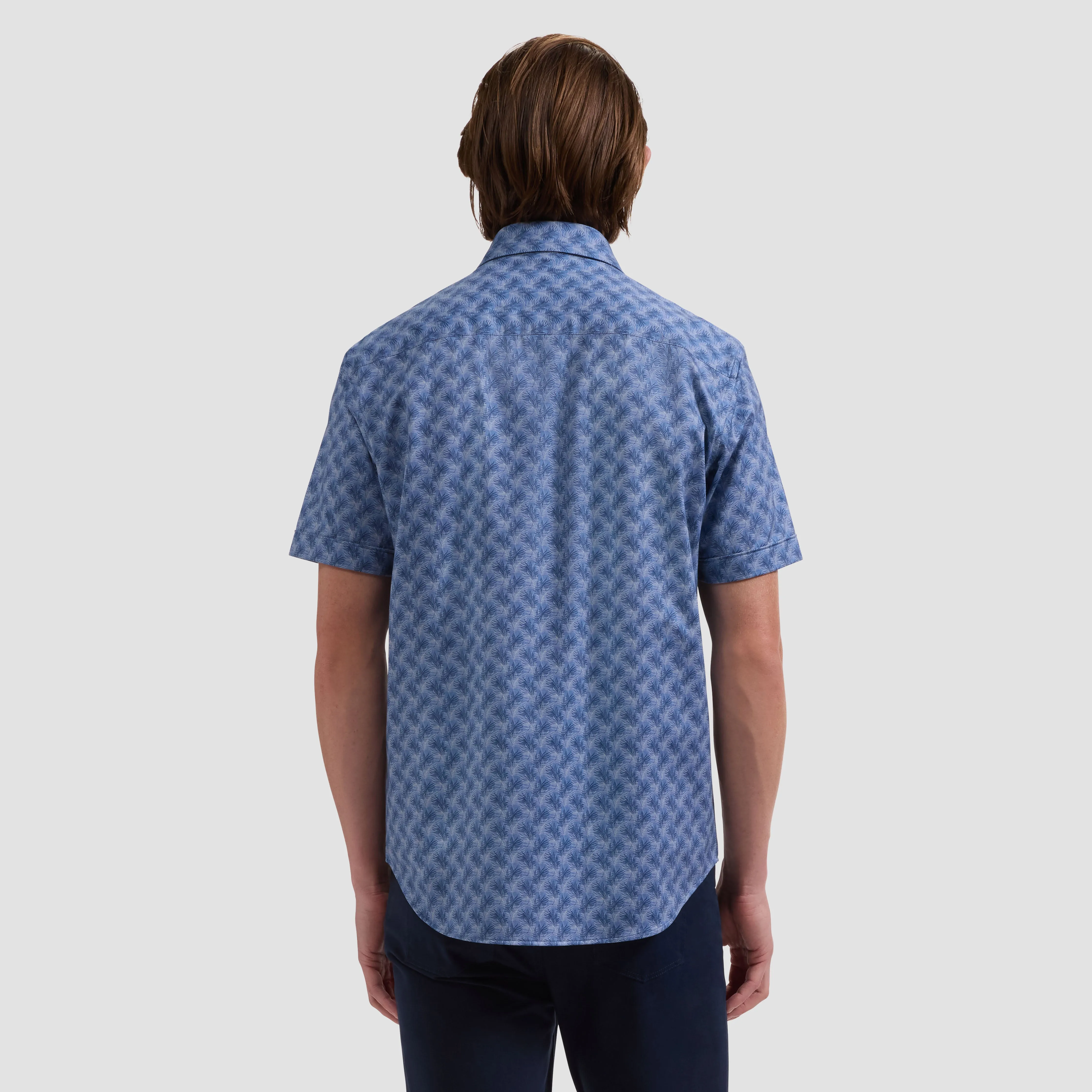 Miles OoohCotton Leaf Print Short-Sleeve Shirt sold by Bugatchi product image thumbnail 3