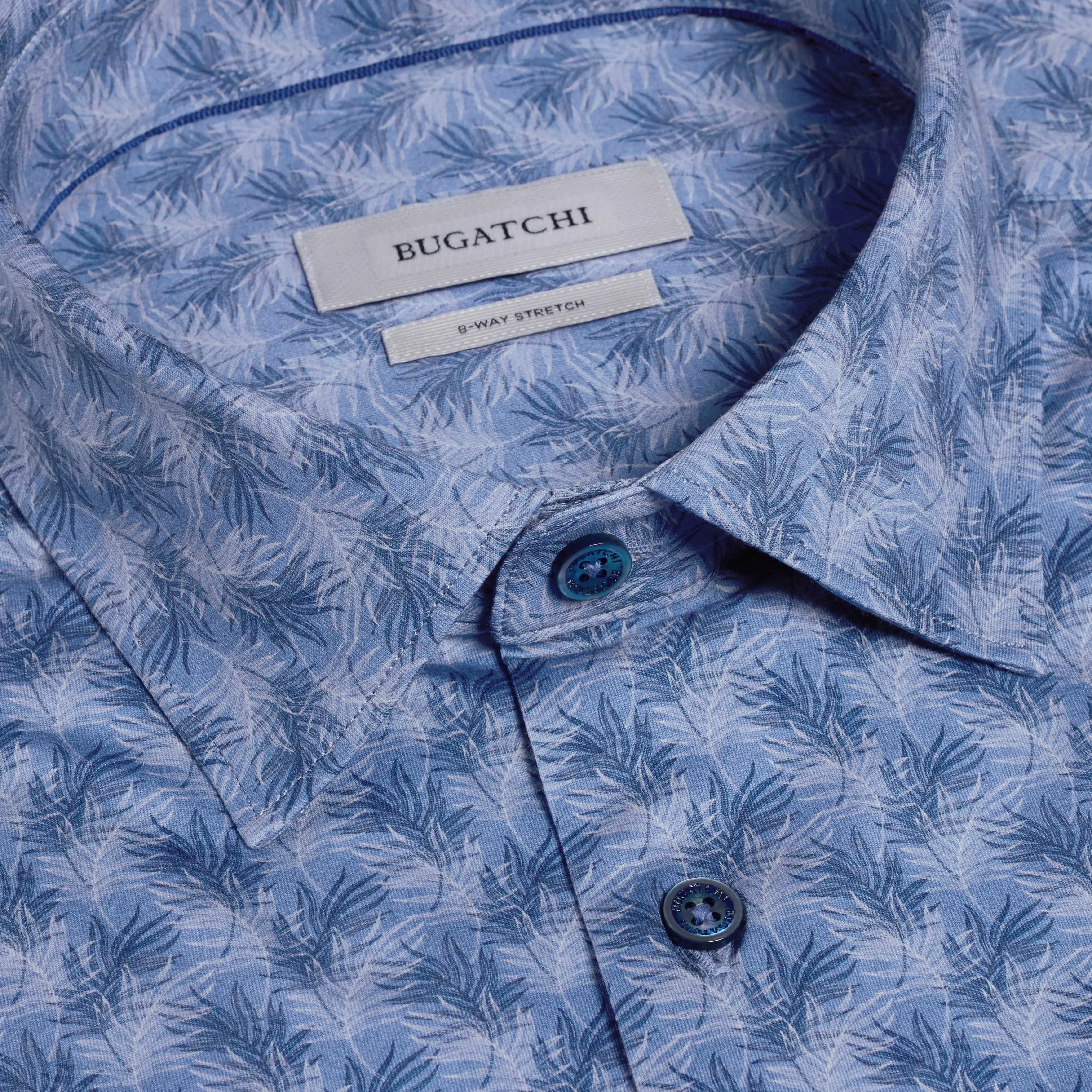 Miles OoohCotton Leaf Print Short-Sleeve Shirt sold by Bugatchi product image thumbnail 5