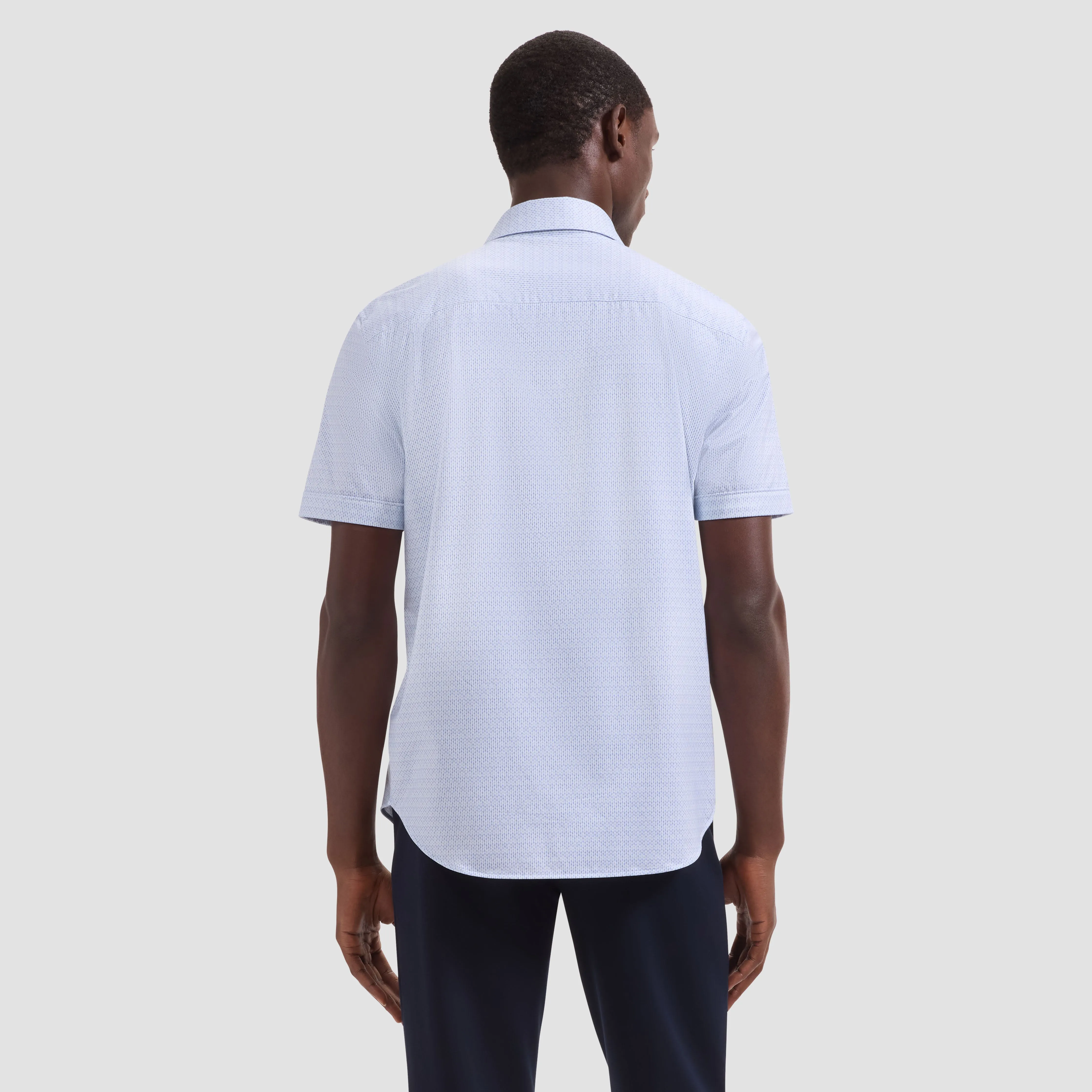 Miles OoohCotton Micro Geo Short-Sleeve Shirt sold by Bugatchi product image thumbnail 3