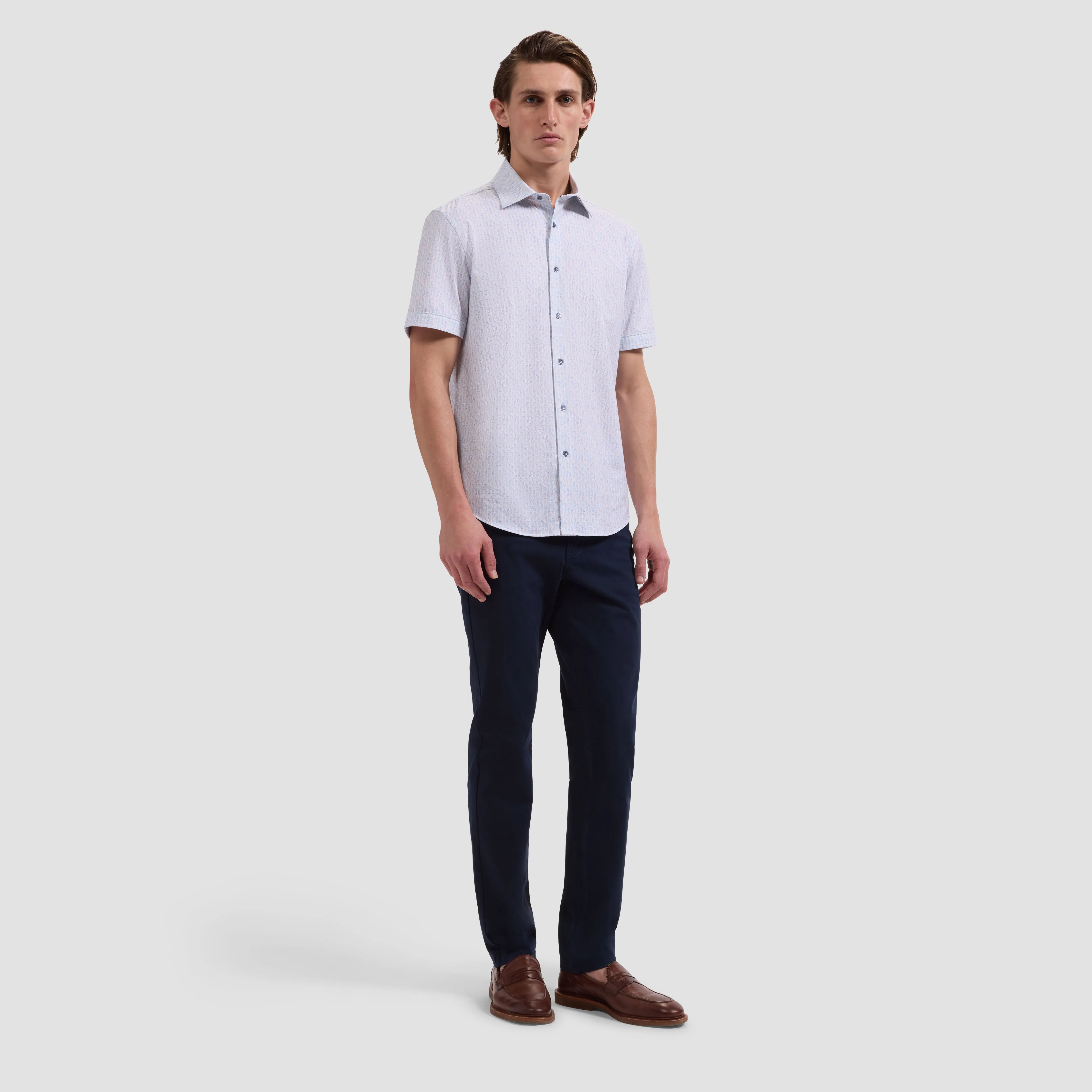Miles OoohCotton Golf Sketch Short-Sleeve Shirt sold by Bugatchi product image thumbnail 4
