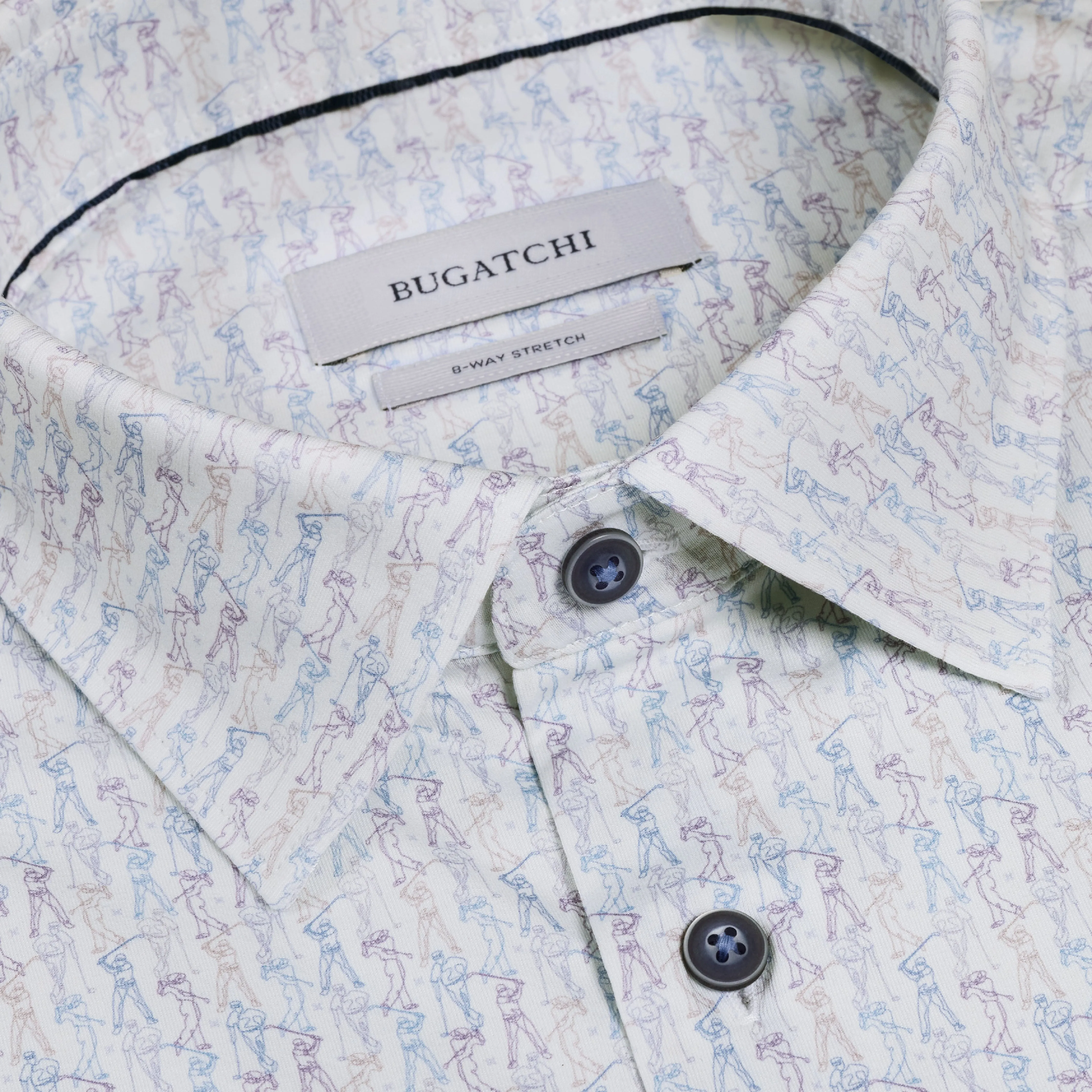 Miles OoohCotton Golf Sketch Short-Sleeve Shirt sold by Bugatchi product image thumbnail 5