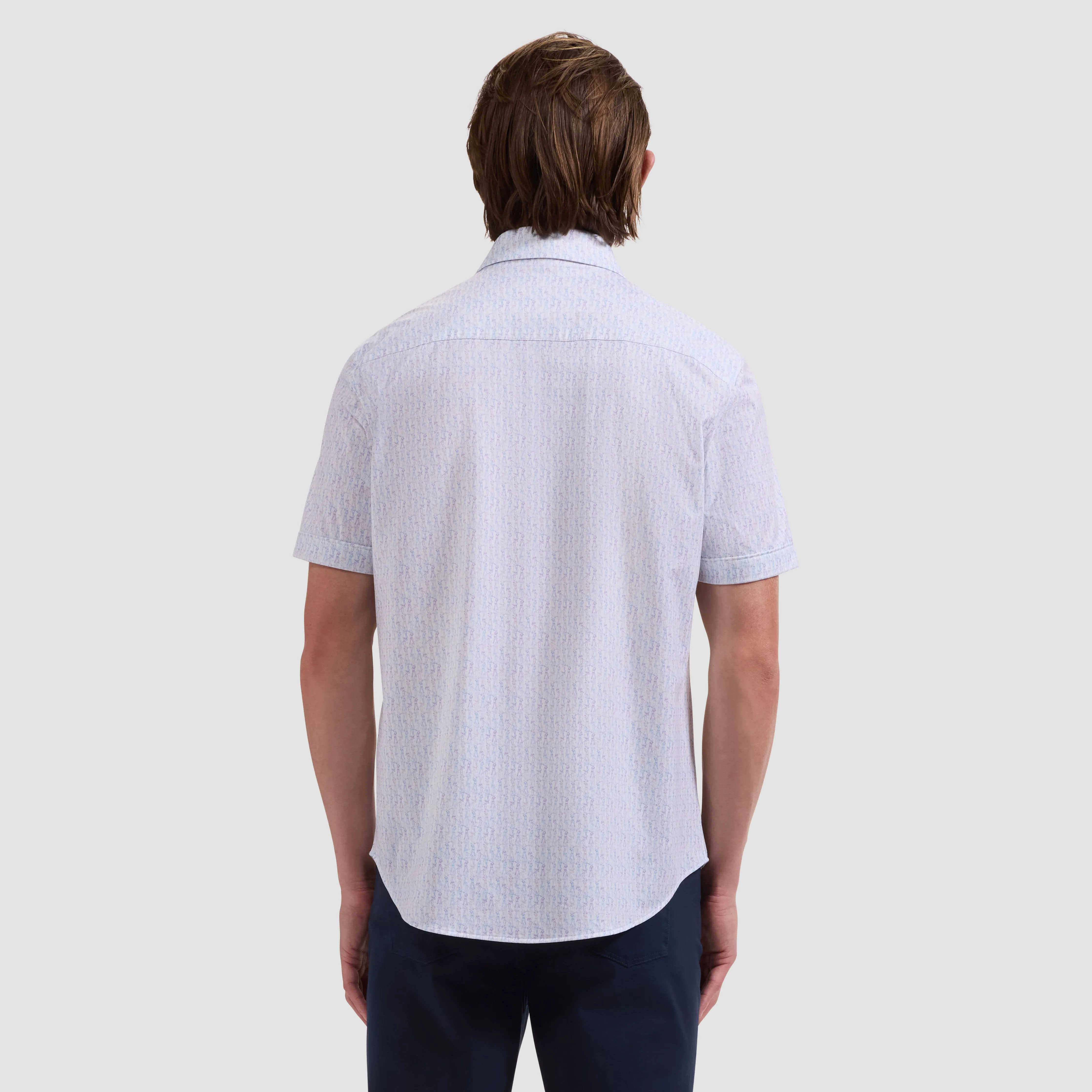 Miles OoohCotton Golf Sketch Short-Sleeve Shirt sold by Bugatchi product image thumbnail 3