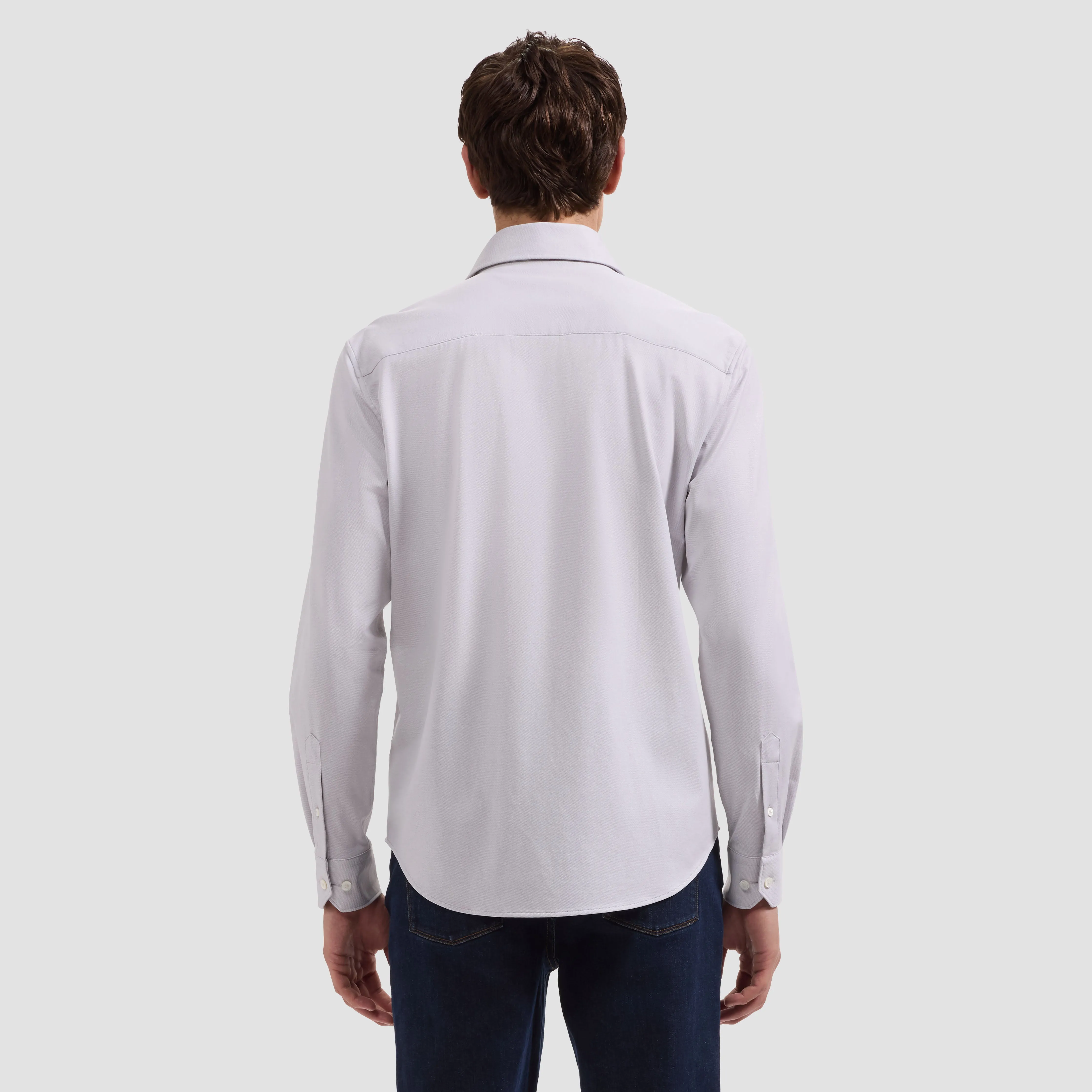 Devon OoohCotton Solid Twill Shirt sold by Bugatchi product image thumbnail 3