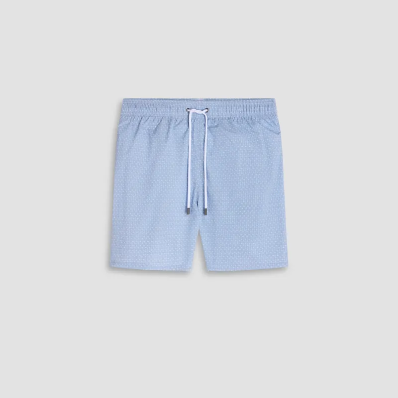 Kai Mid-Length Palm Tree Swim Trunks made by Bugatchi