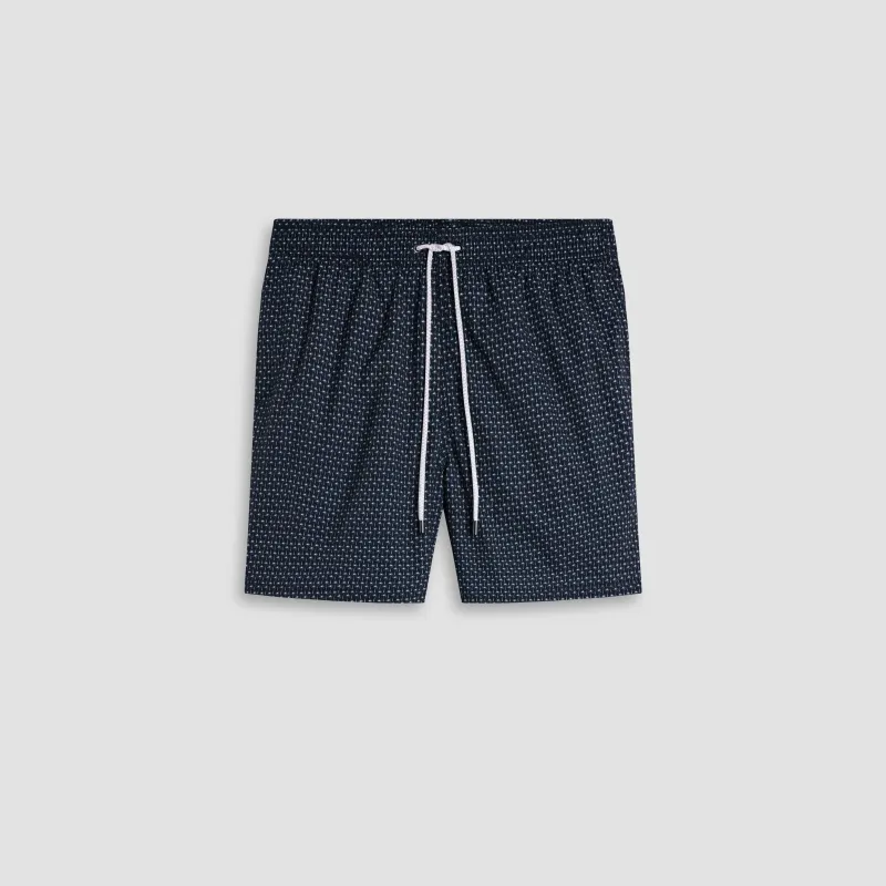 Kai Mid-Length Palm Tree Swim Trunks made by Bugatchi