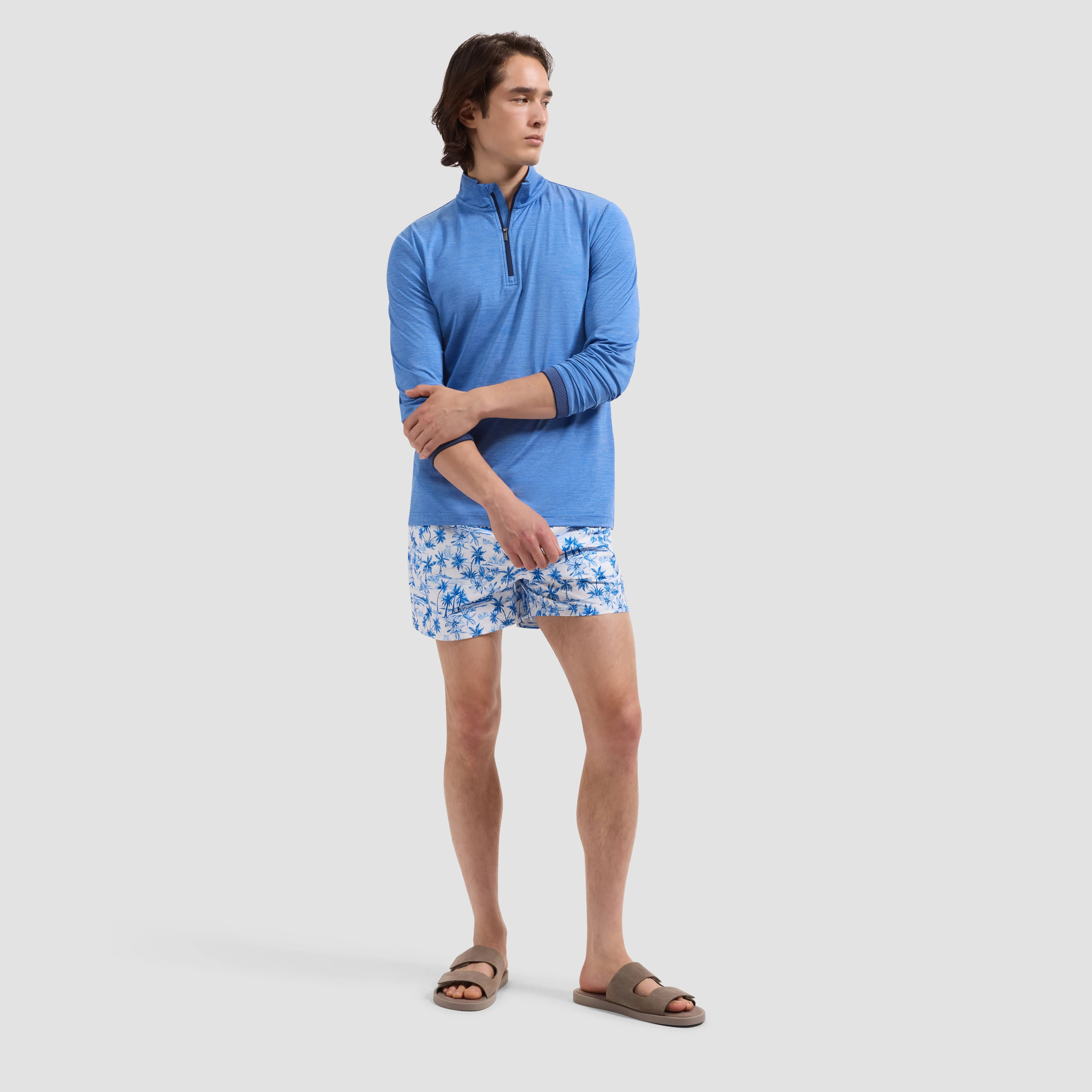 Kai Mid-Length Tropical Swim Trunks sold by Bugatchi product image thumbnail 4