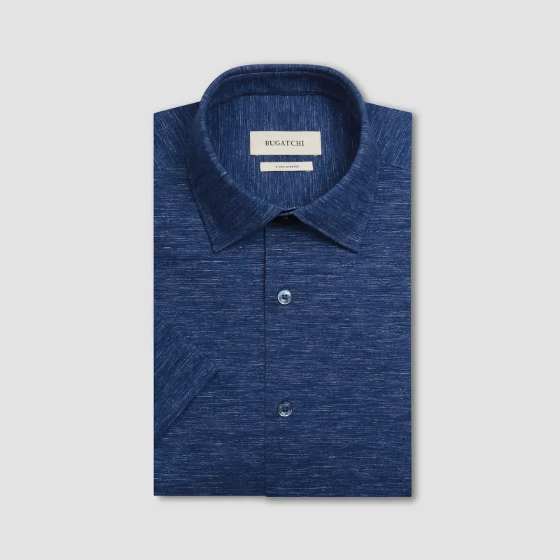 Miles OoohCotton Melange Short-Sleeve Shirt sold by Bugatchi