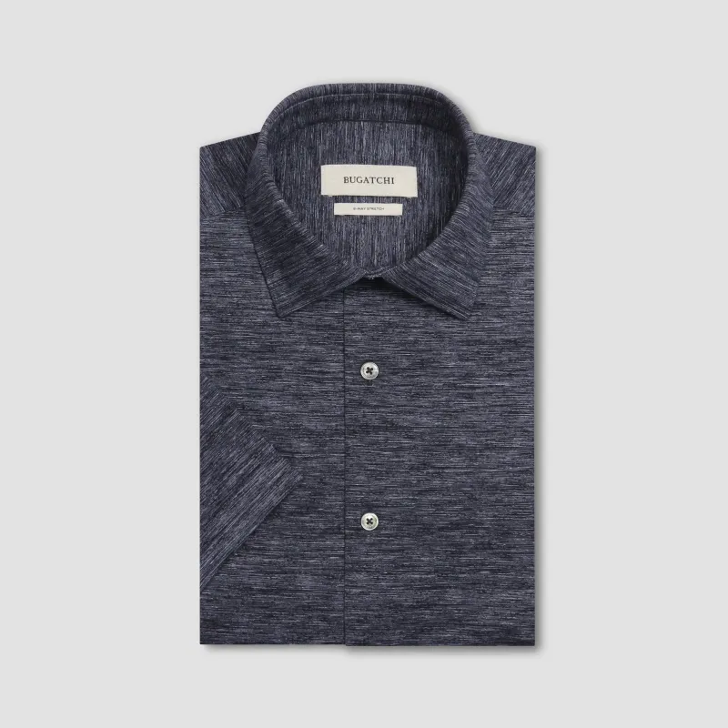 Miles OoohCotton Melange Short-Sleeve Shirt sold by Bugatchi