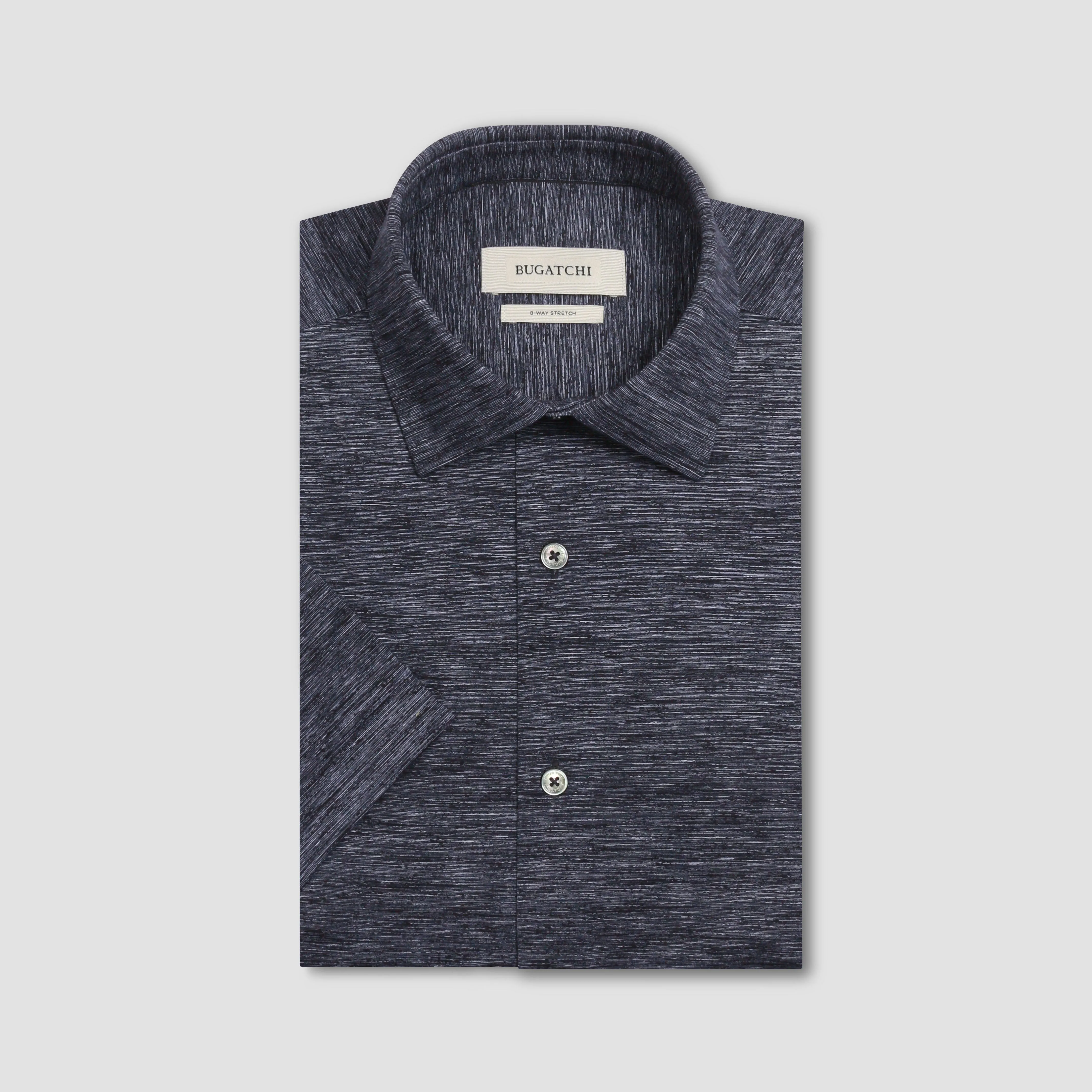 Miles OoohCotton Melange Short-Sleeve Shirt sold by Bugatchi