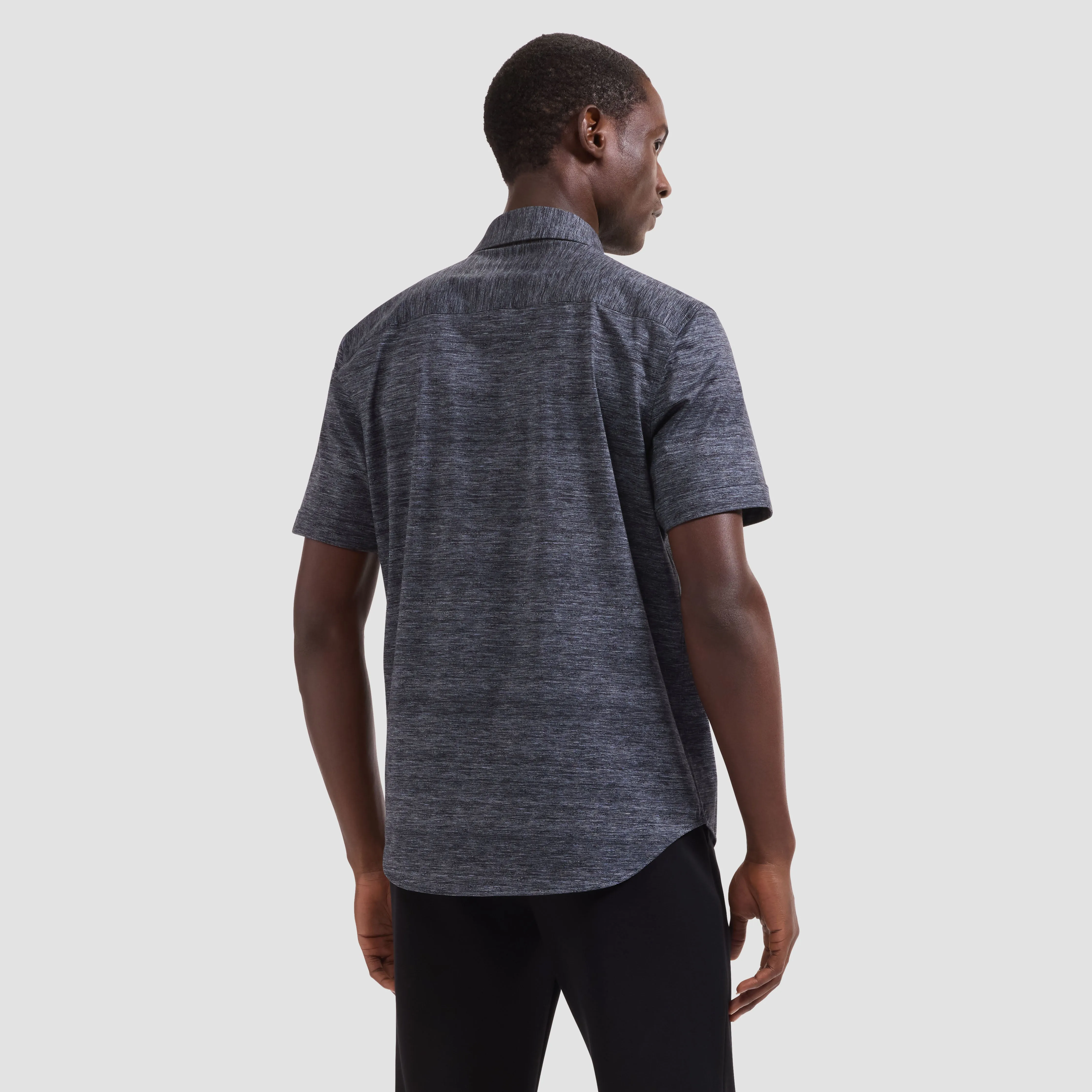 Miles OoohCotton Melange Short-Sleeve Shirt sold by Bugatchi product image thumbnail 3