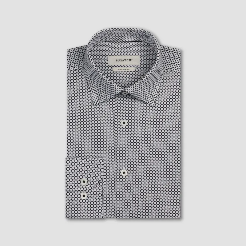 James OoohCotton Geometric Shirt sold by Bugatchi