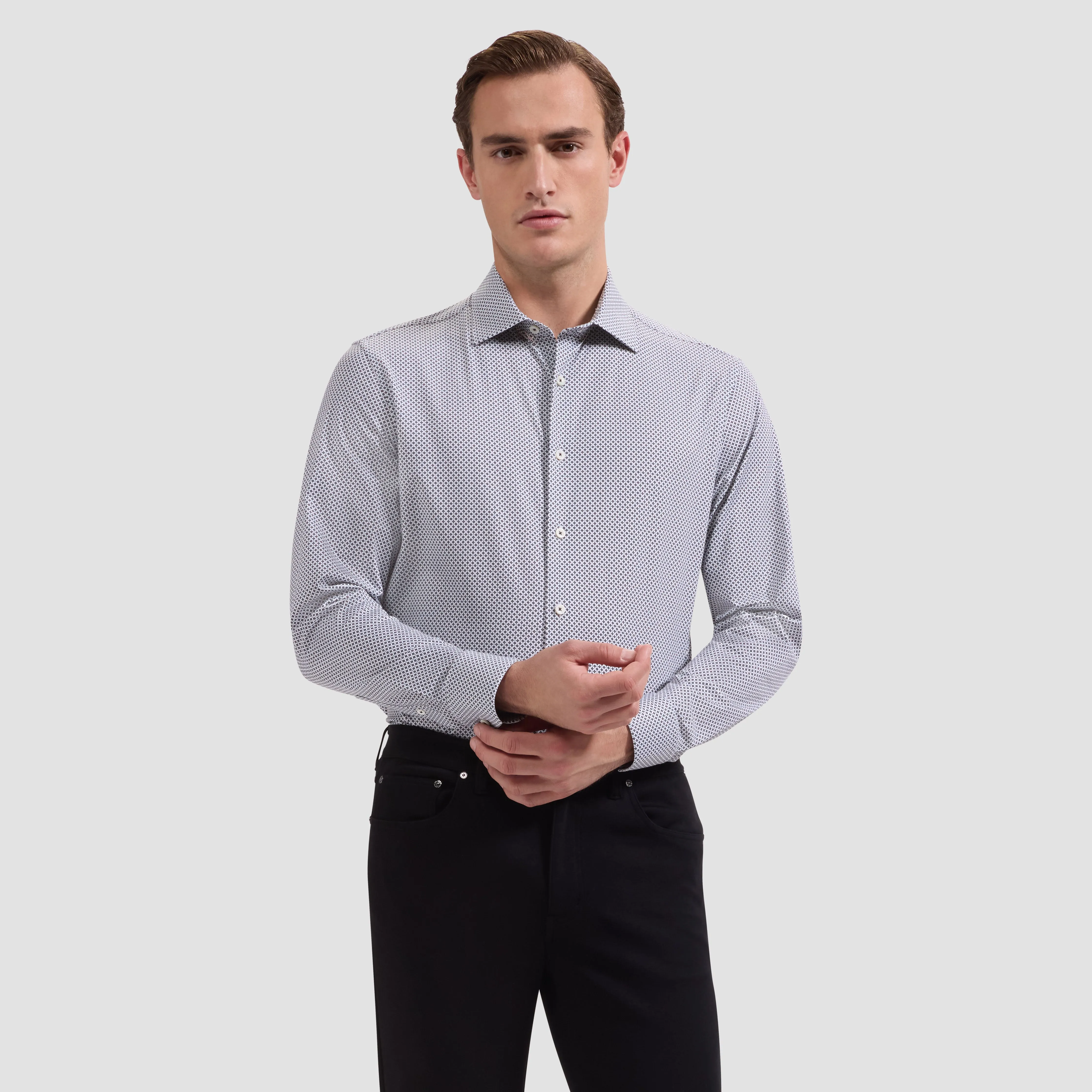 James OoohCotton Geometric Shirt sold by Bugatchi product image thumbnail 2